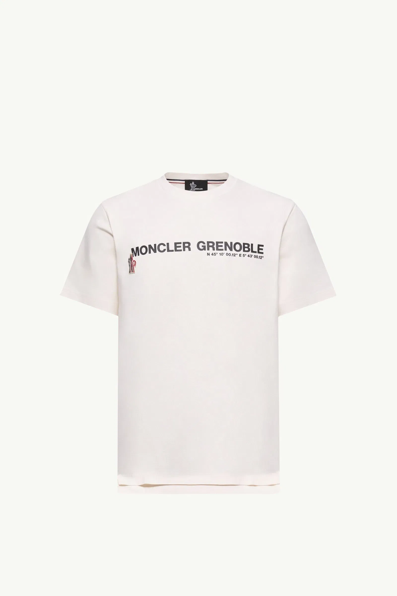 Moncler Logo Cotton Blend T-Shirt White White