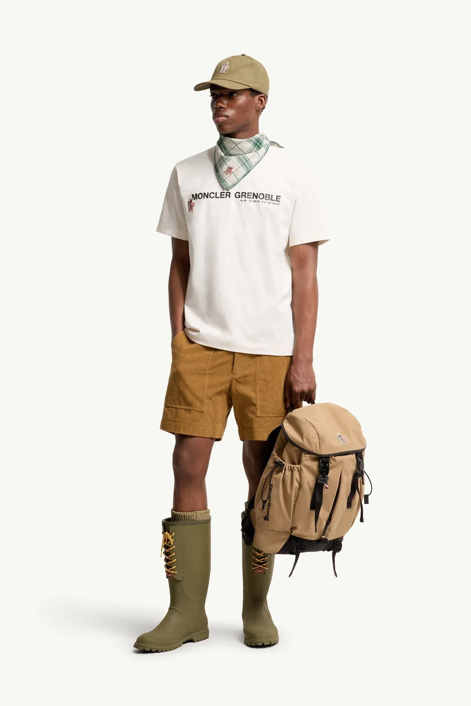 Moncler Logo Cotton Blend T-Shirt White White
