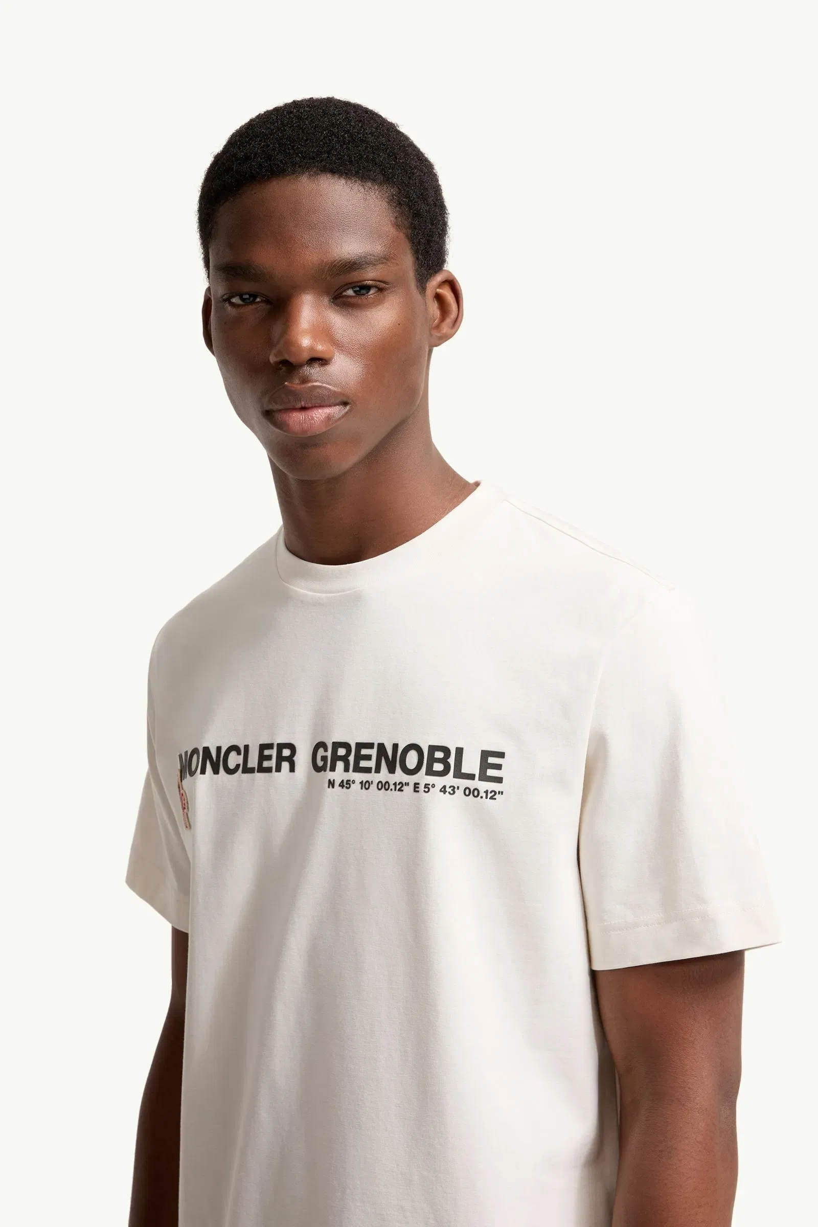 Moncler Logo Cotton Blend T-Shirt White White