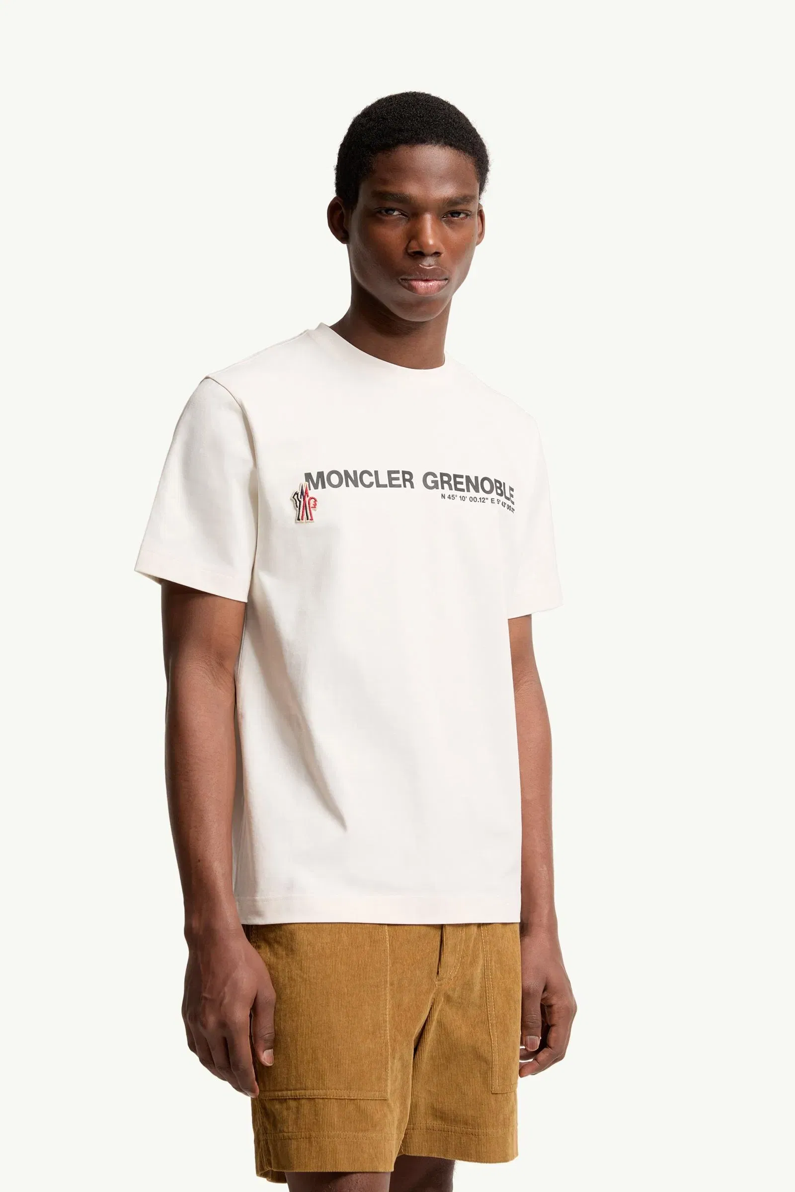 Moncler Logo Cotton Blend T-Shirt White White