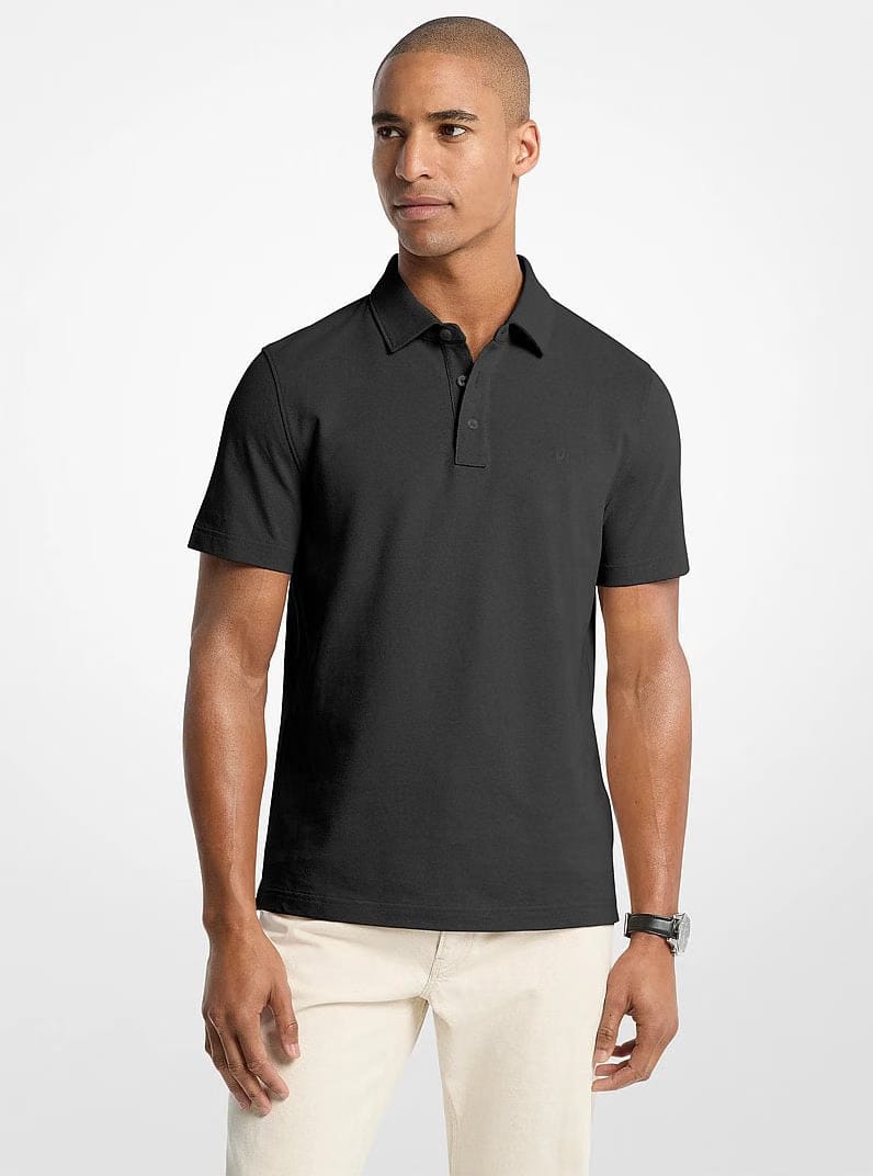 Michael Kors Pima Cotton Piqu Polo Shirt BLACK