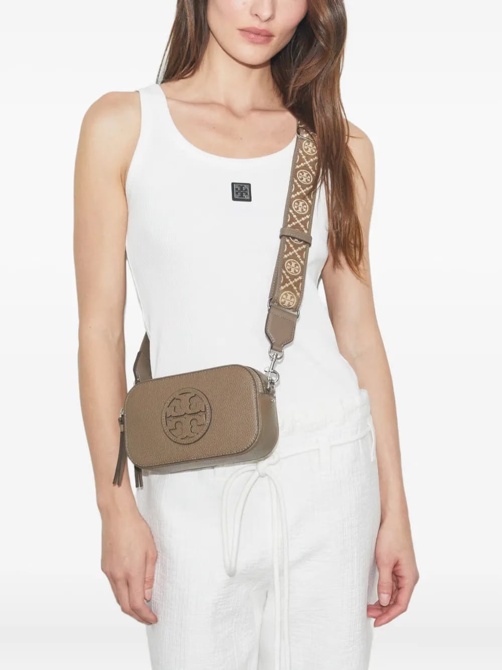 Miller logo-embossed leather crossbody bag