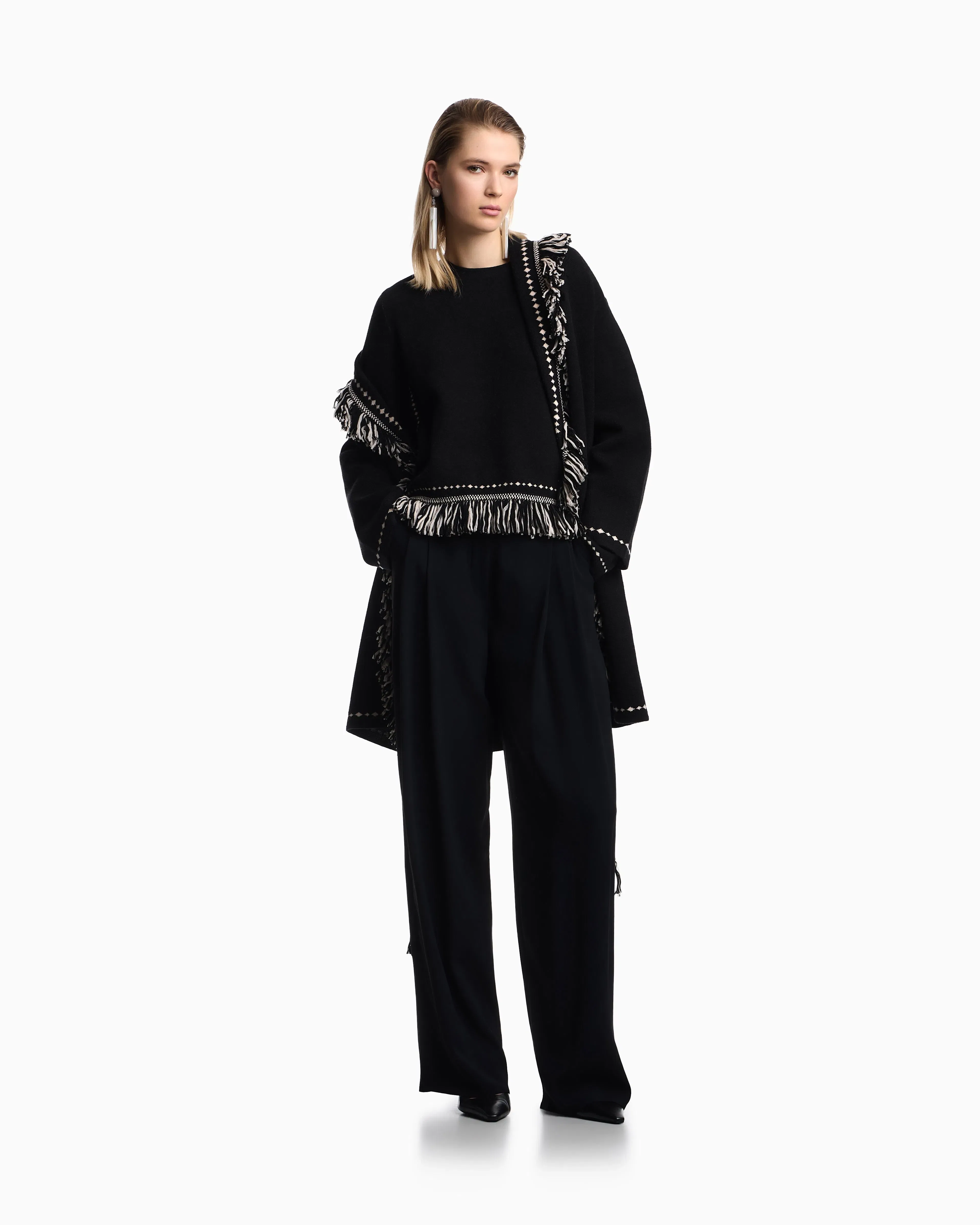 Emporio Armani Jumper with fringed hem