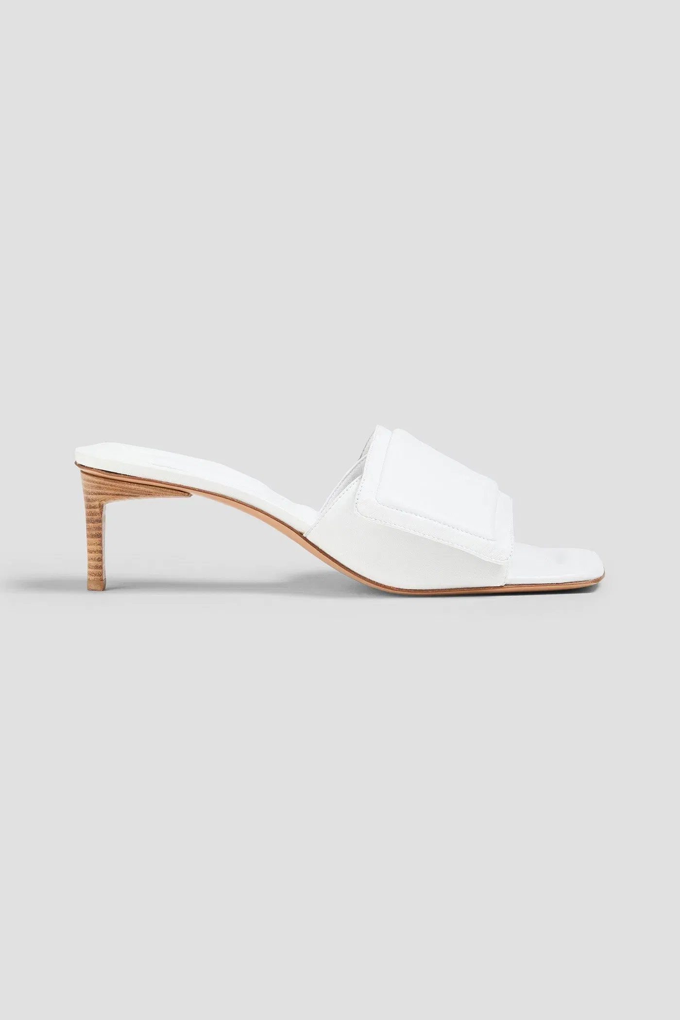 Jacquemus Piscine Padded Leather Mules White Women's