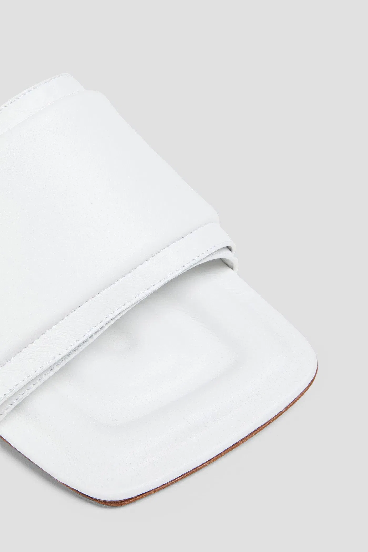 Jacquemus Piscine Padded Leather Mules White Women's