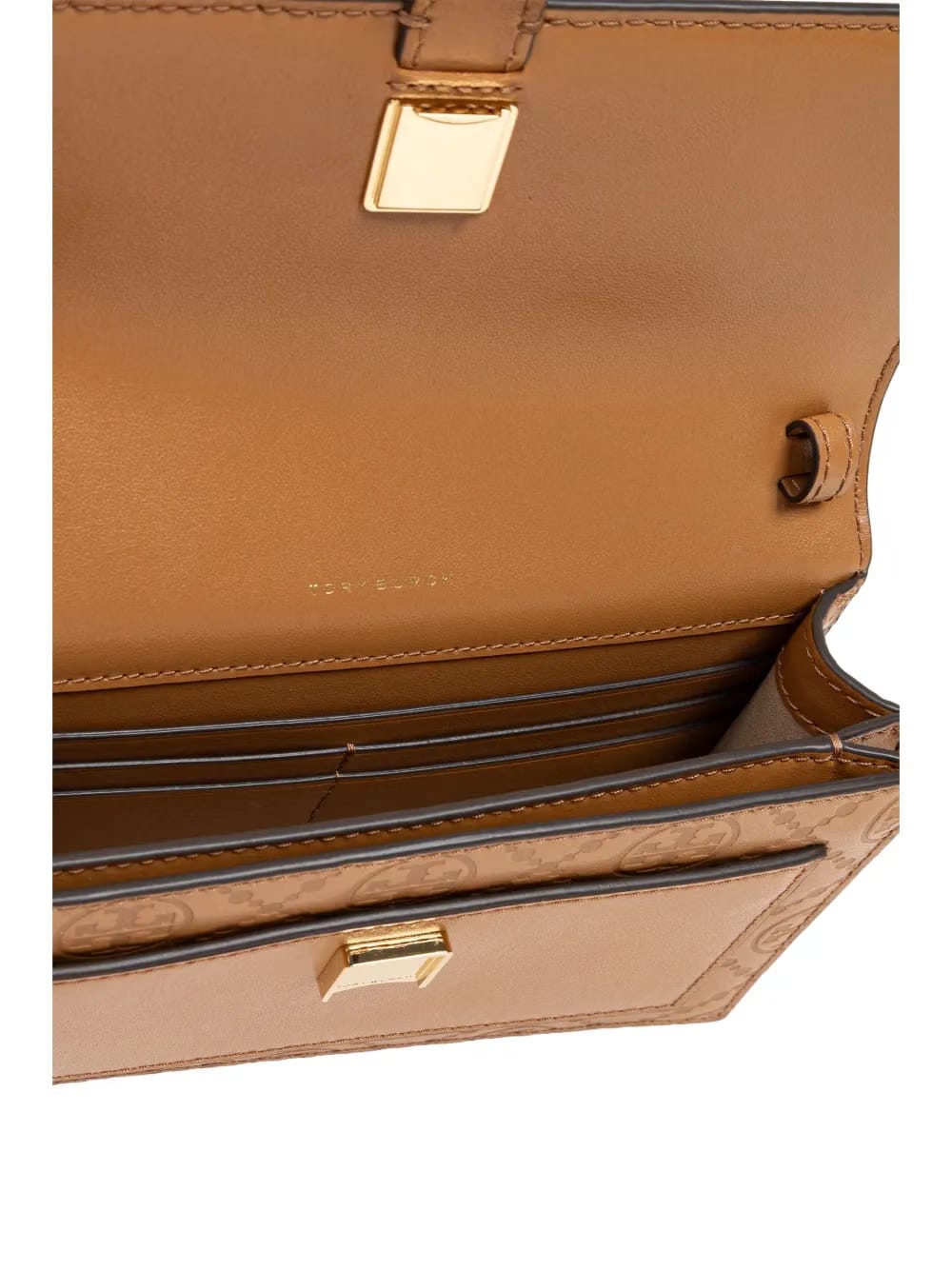 T monogram leather crossbody bag