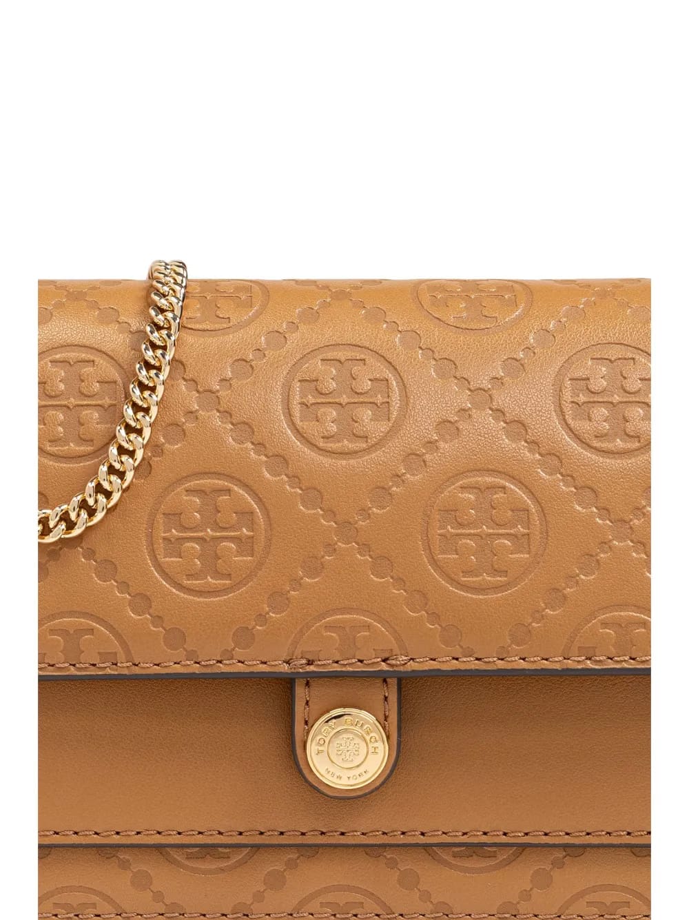 T monogram leather crossbody bag