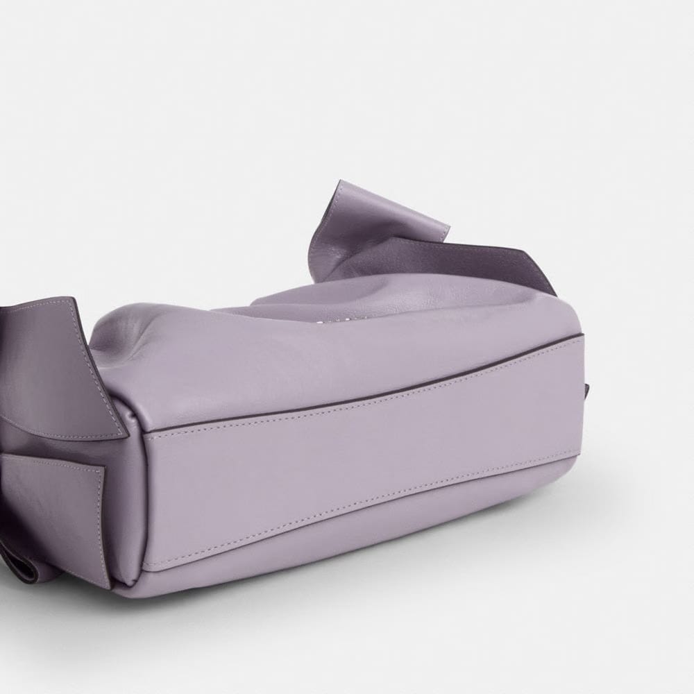 Coach Faye Shoulder Bag With Bows Silver Light Amethyst
