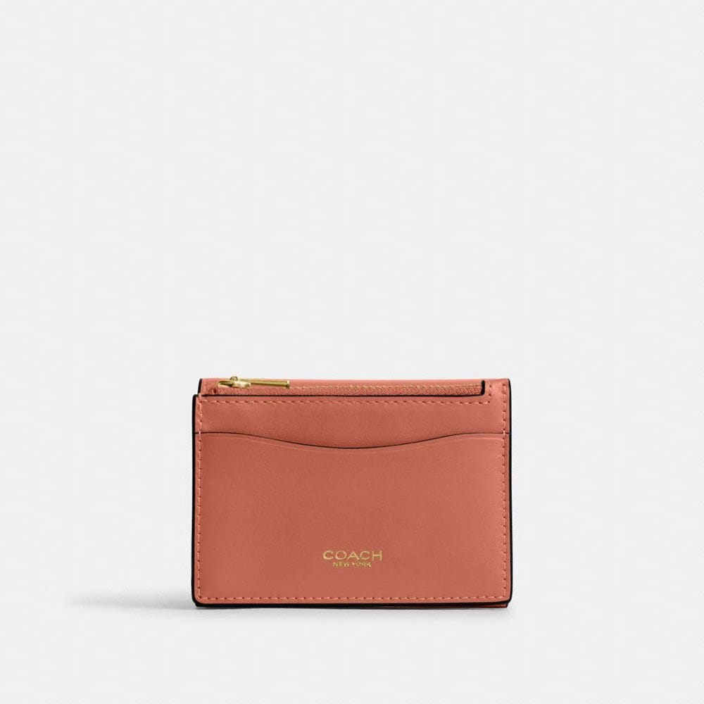 Coach Essential Card Holder Wallet Brass Dark Peach