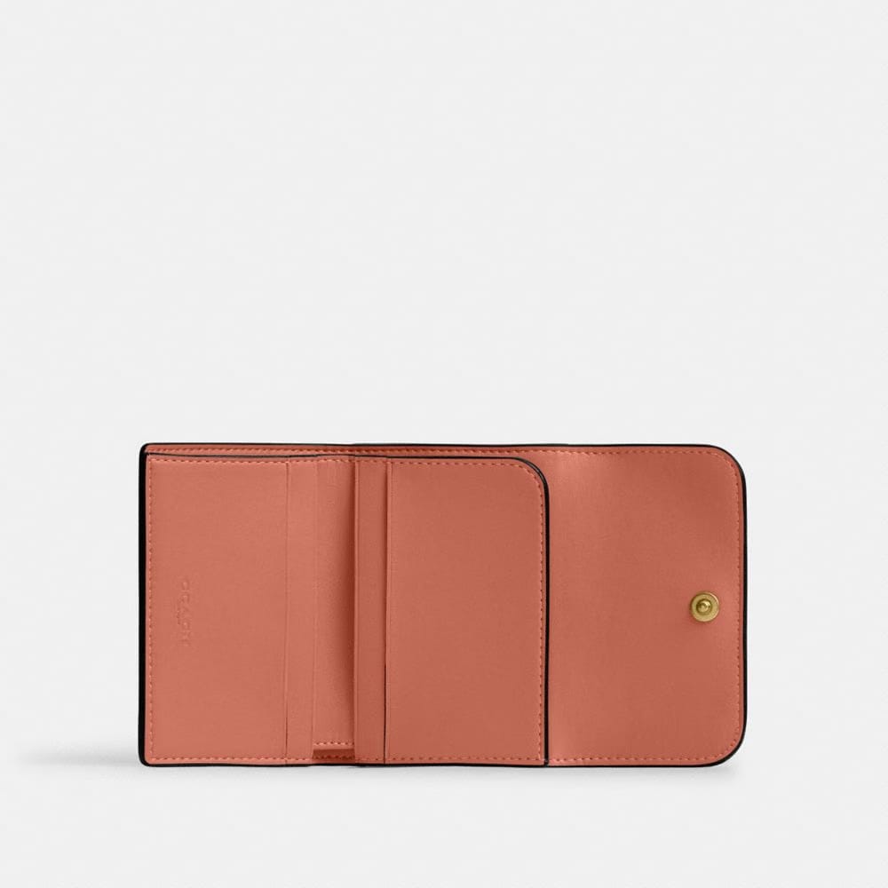 Coach Essential Card Holder Wallet Brass Dark Peach