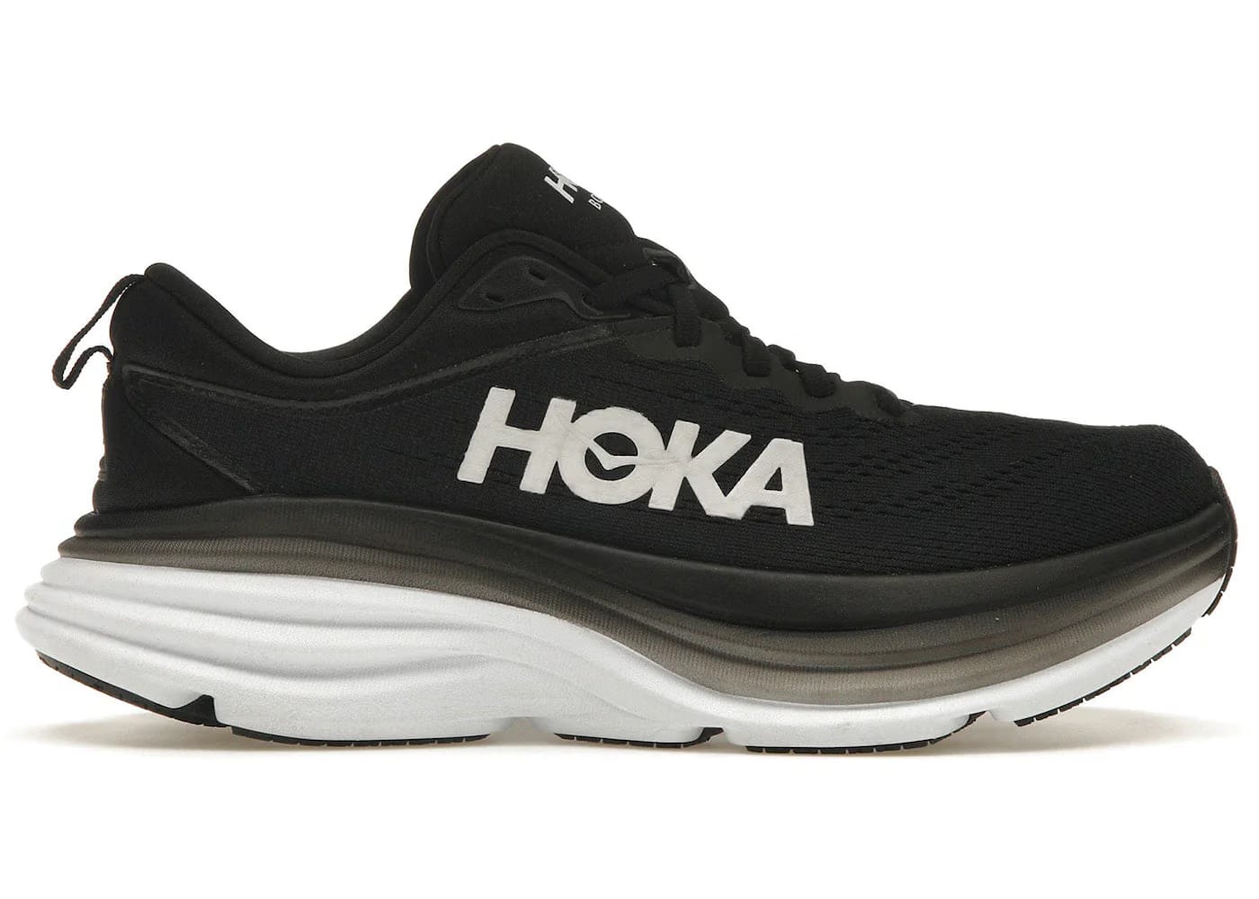 Hoka One One Bondi 8 Black White Womens