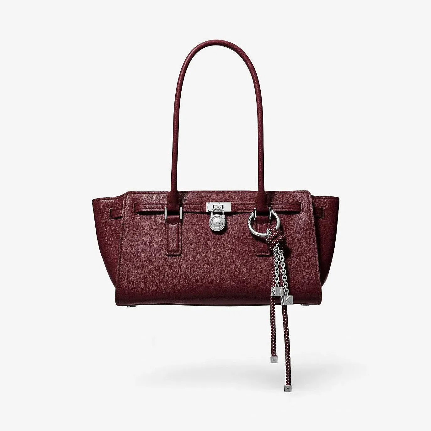 Michael Kors Hamilton Moderne Small Leather Satchel Oxblood
