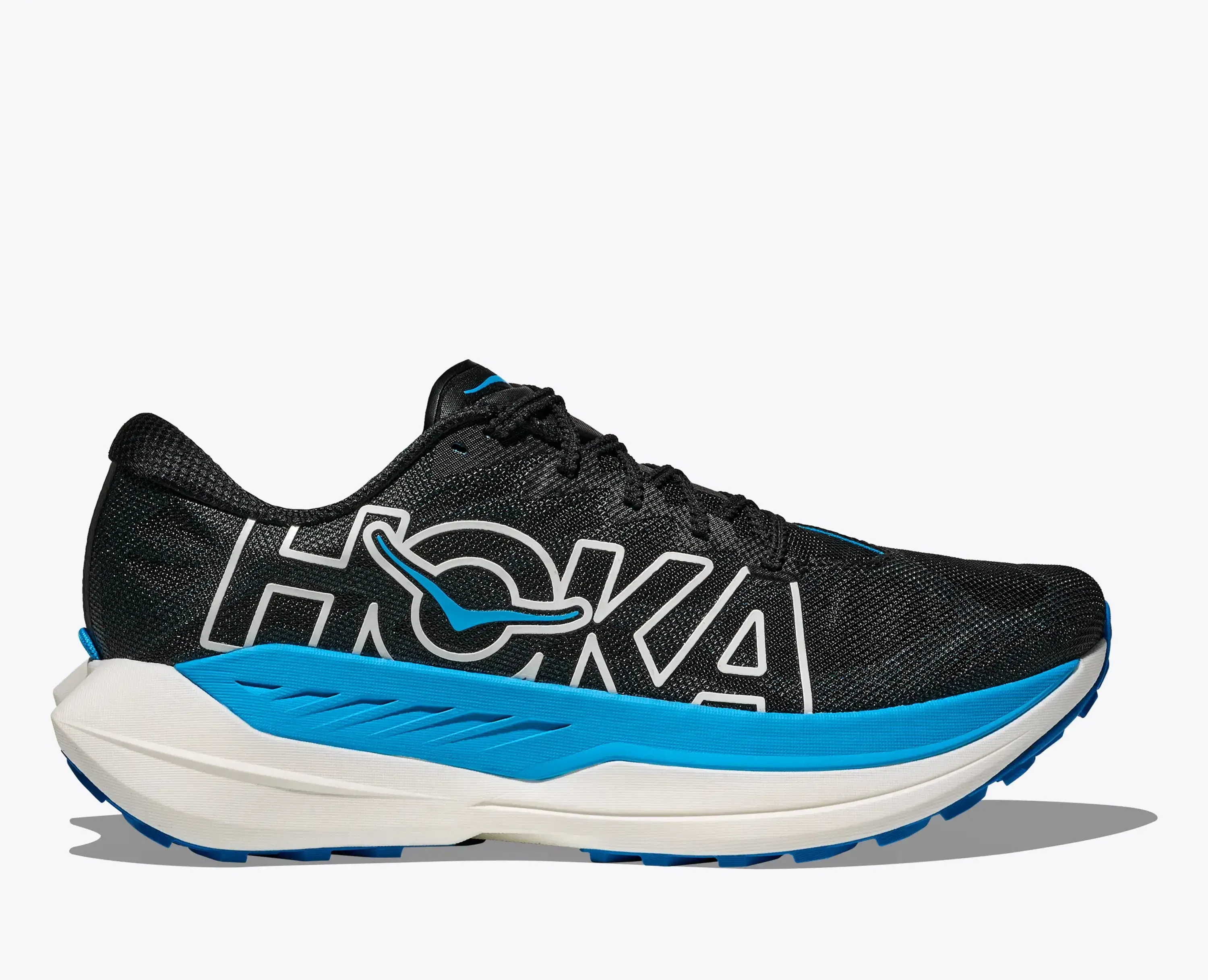 Hoka Women'S Rocket X Trail Black Skyward Blue