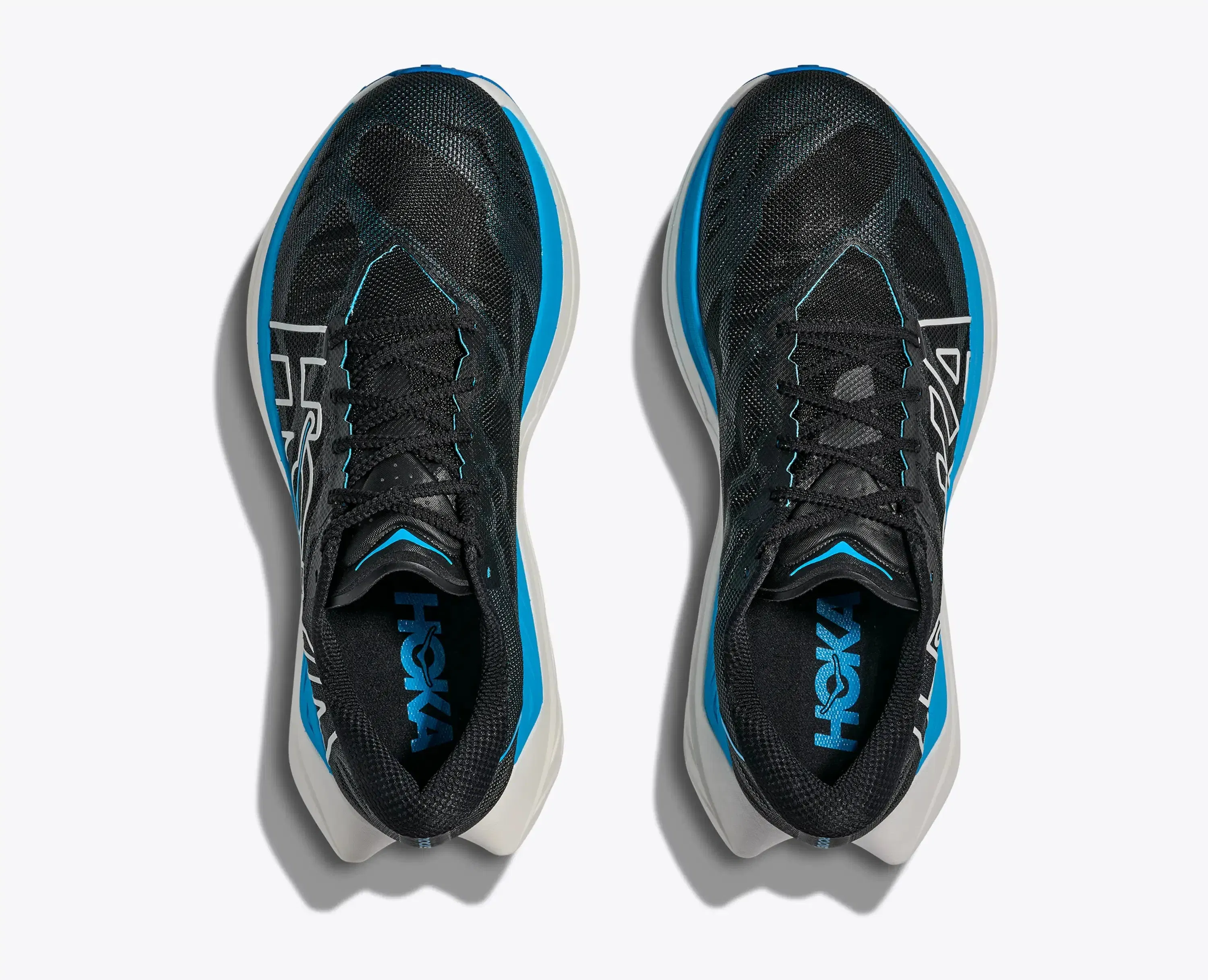 Hoka Women'S Rocket X Trail Black Skyward Blue