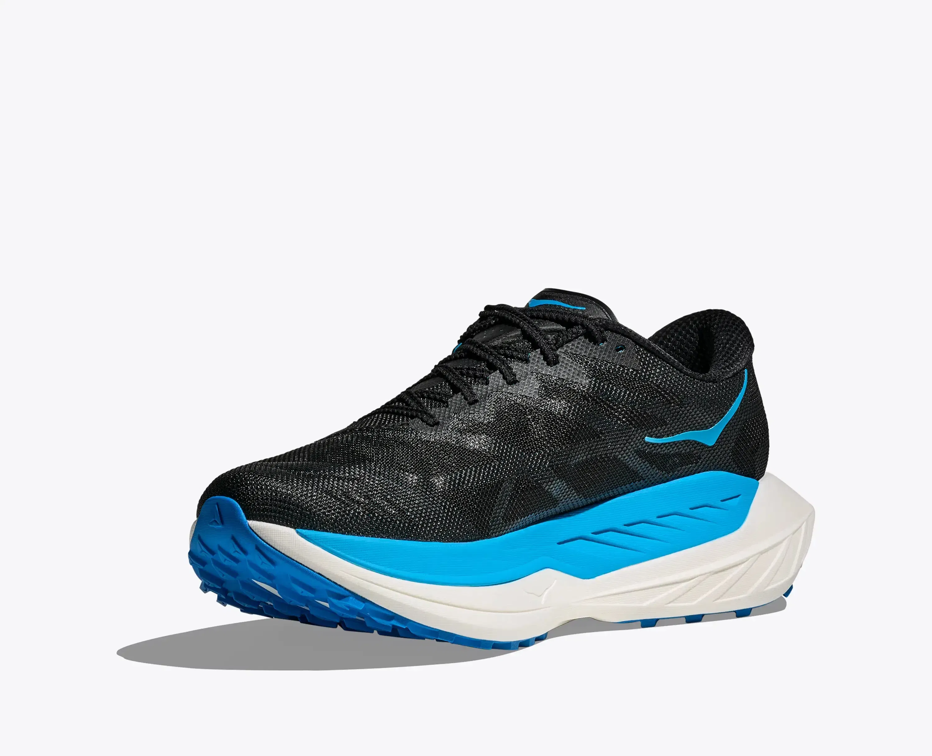 Hoka Women'S Rocket X Trail Black Skyward Blue