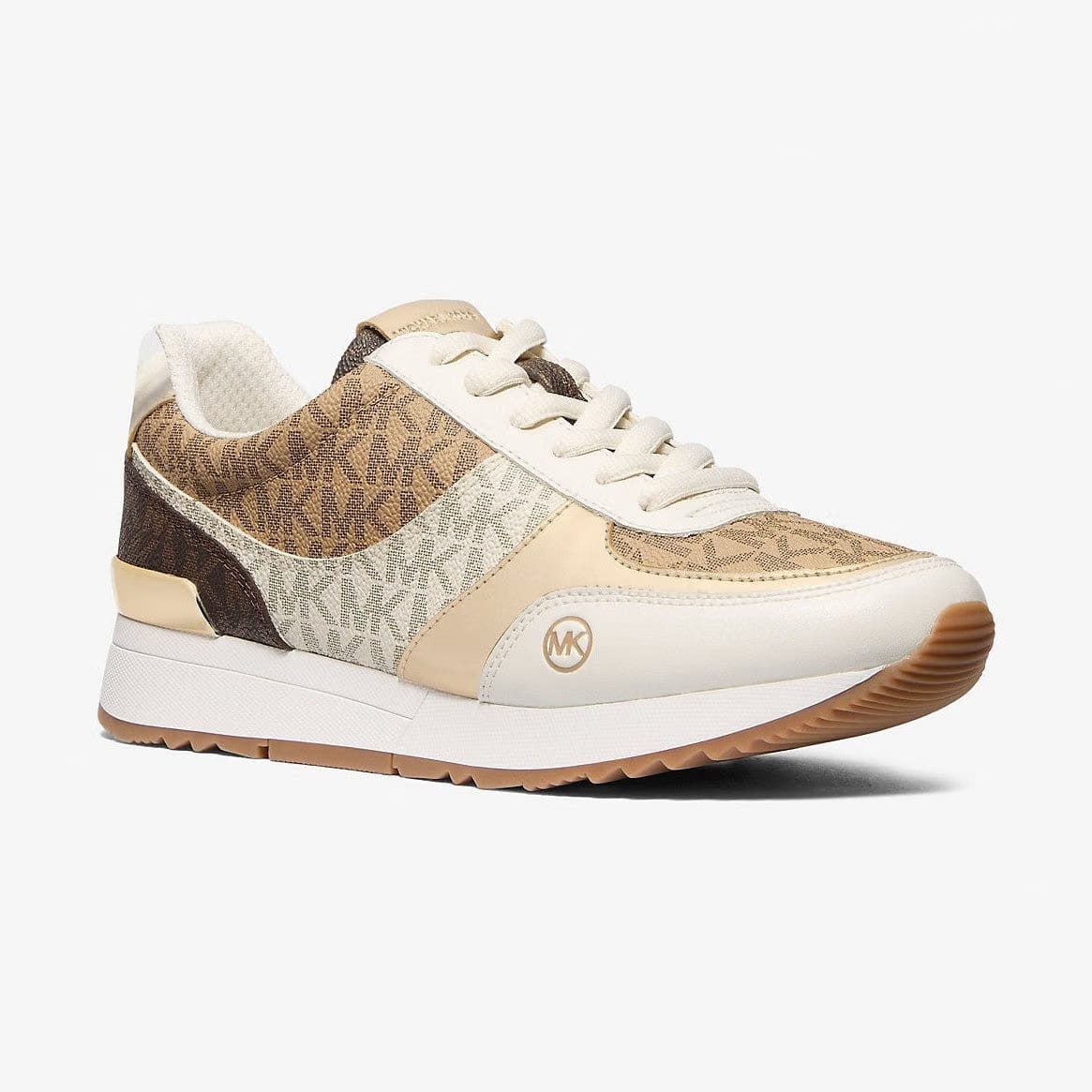 Michael Kors Andi Color-Block Signature Logo Trainer Cream Multi