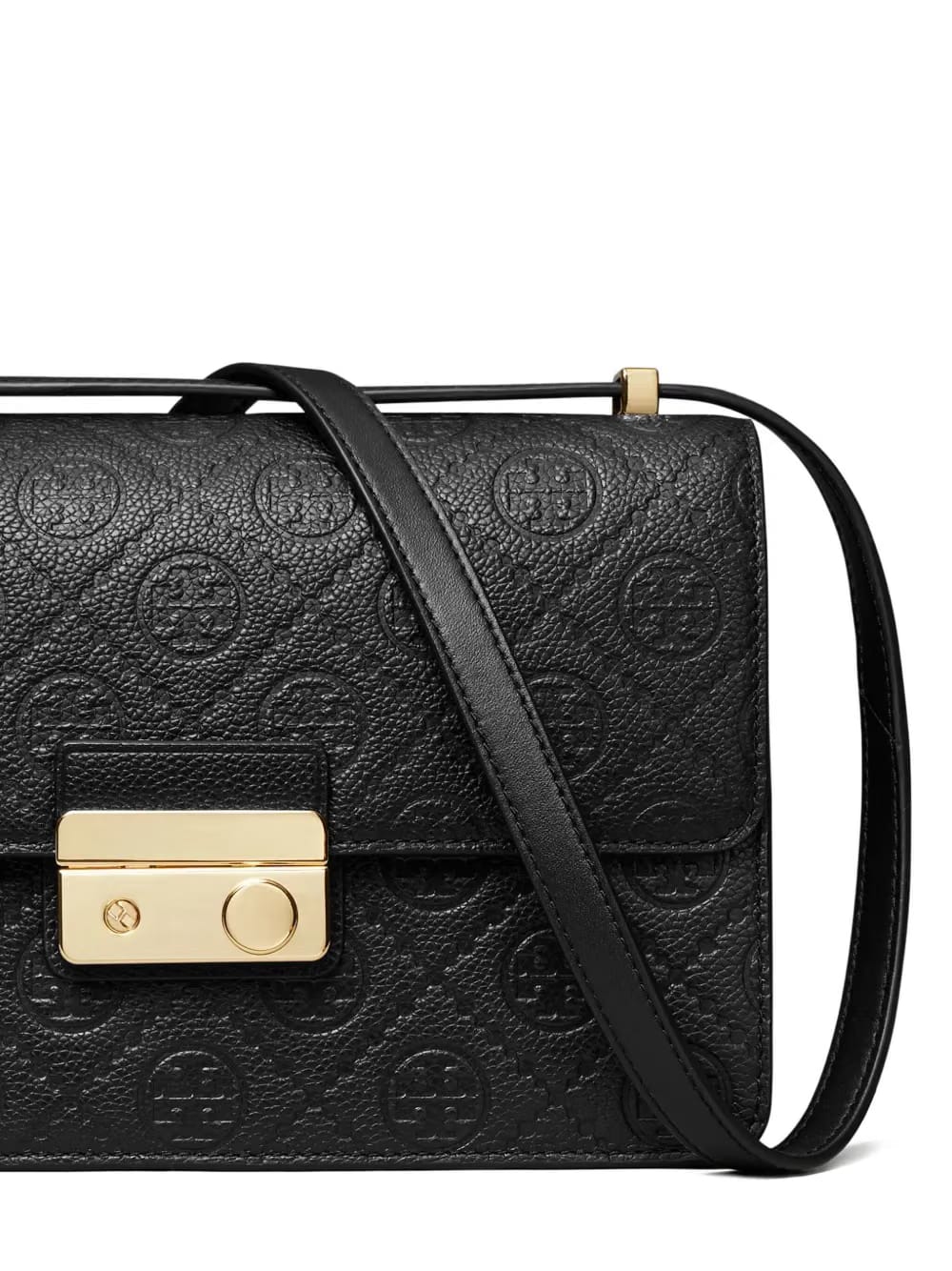 T-Monogram embossed leather shoulder bag