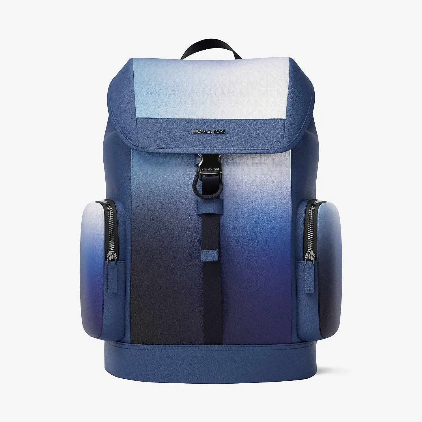 Michael Kors Cooper Medium Ombre Signature Logo City Backpack Galaxy Blue Multi