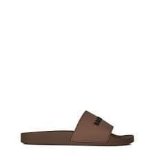 Balenciaga Logo Sliders Taupe