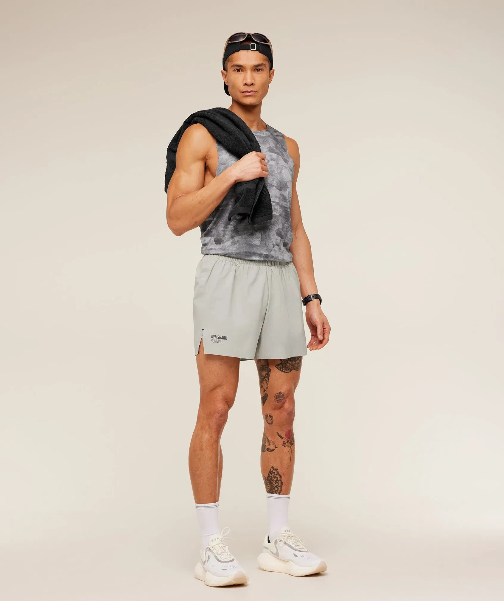 Gymshark Running Elite 5" Short - Stone Grey