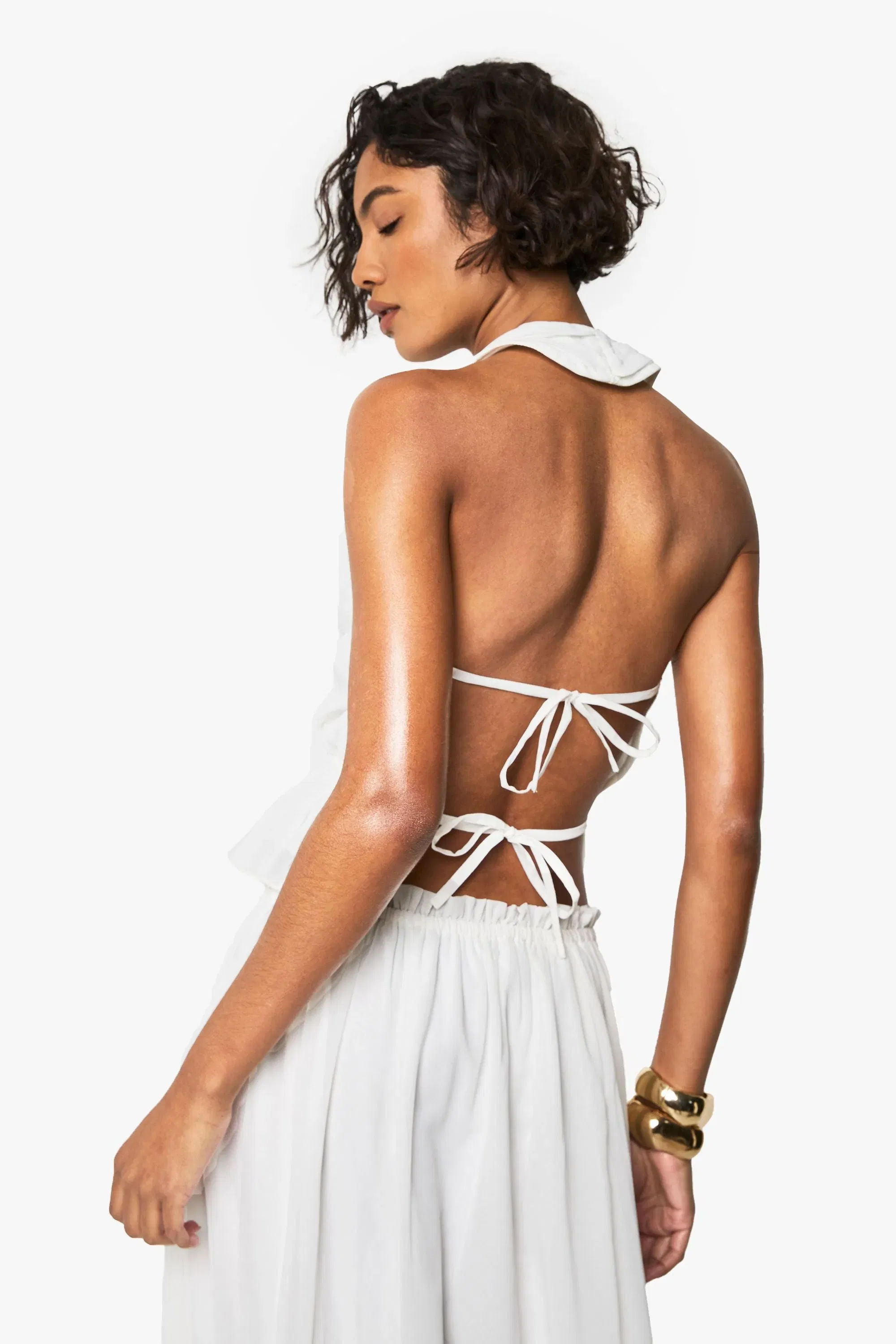 Tall Chiffon Halter Neck Top