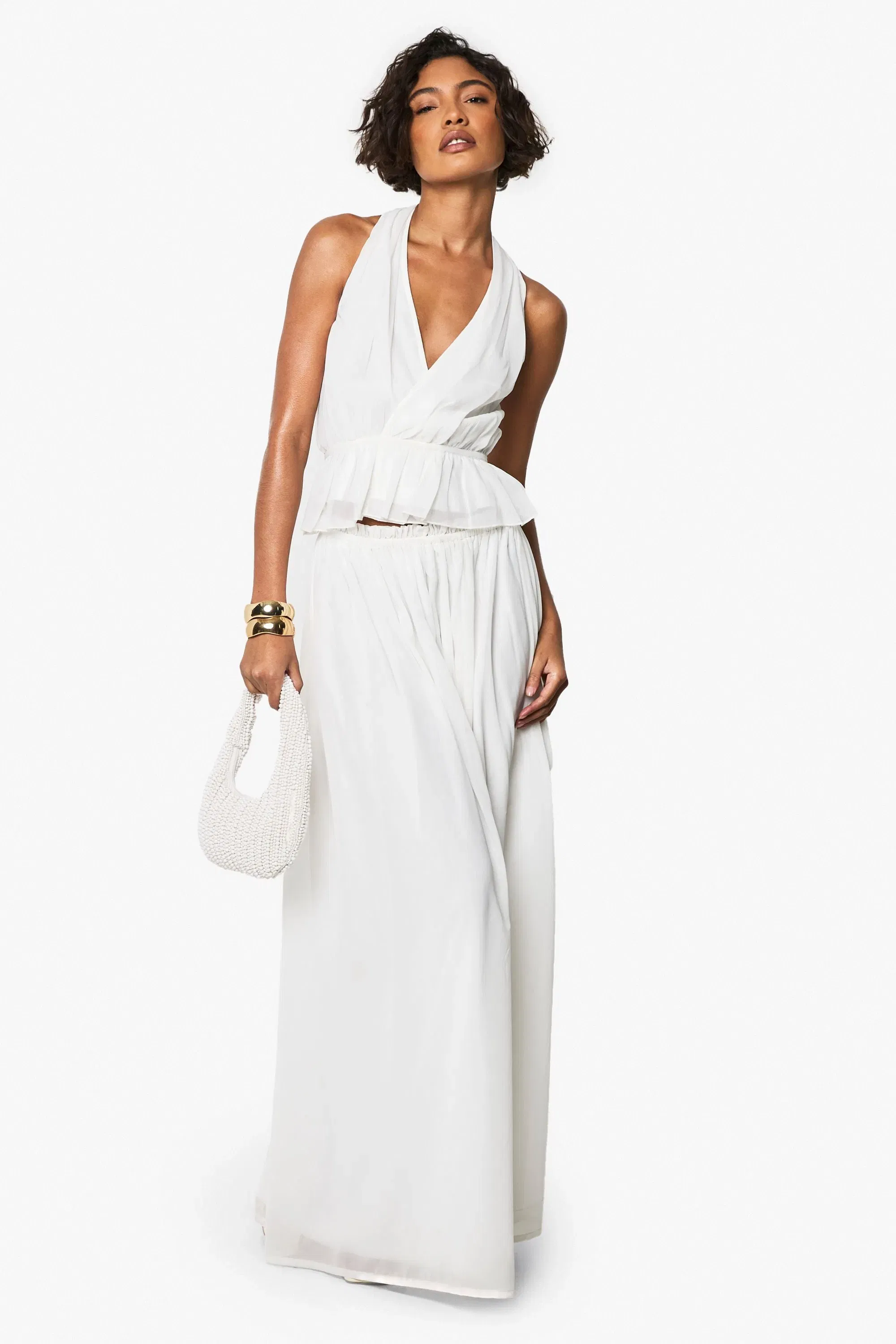 Tall Chiffon Halter Neck Top