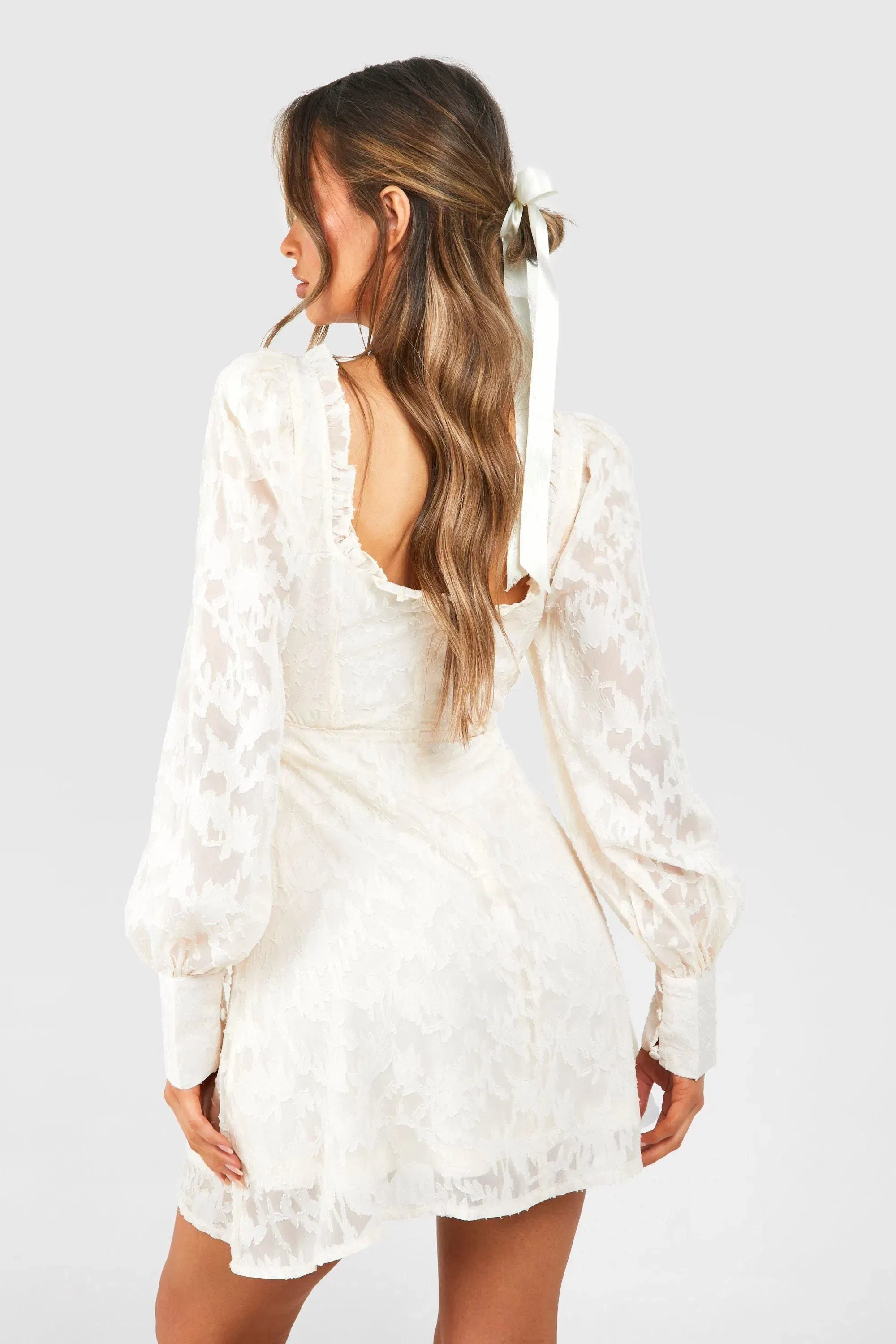 Textured Corset Milkmaid Mini Dress