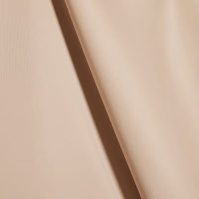 Beige Square Neck Fitted T-shirt