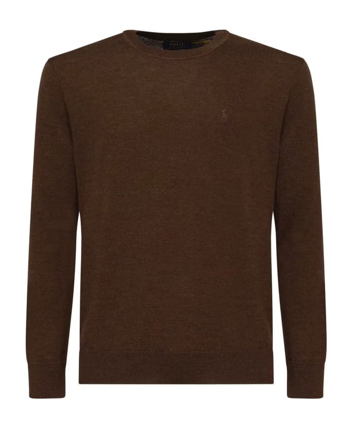 Polo Ralph Lauren Brown Wool Crew Neck Sweater