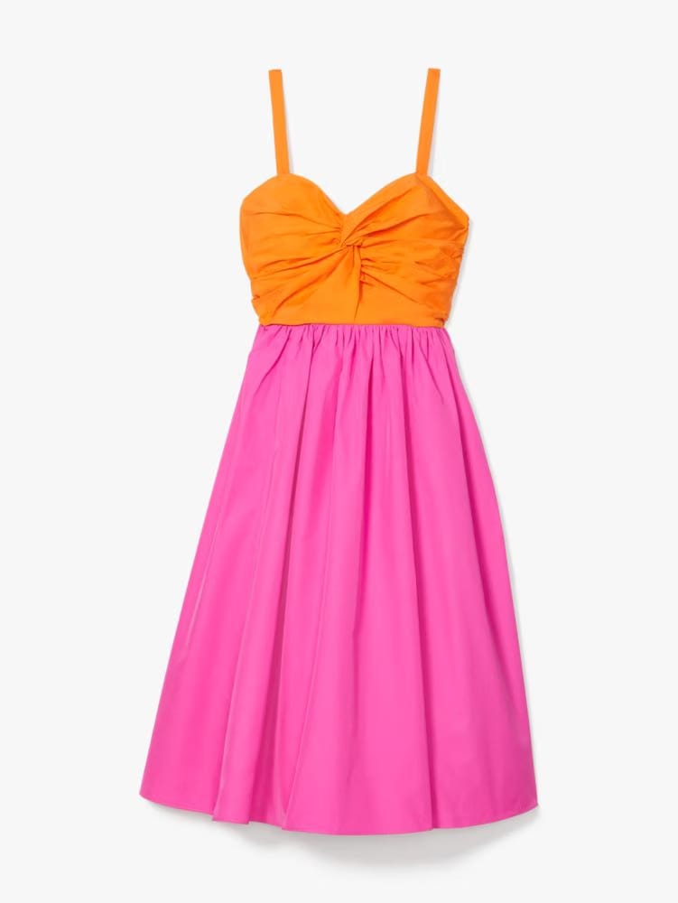 Twist Bodice Colorblocked Dress