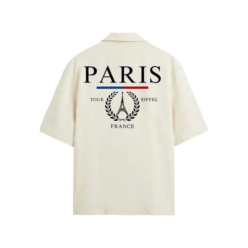 Voyd French Riviera Club White Bowling Shirt