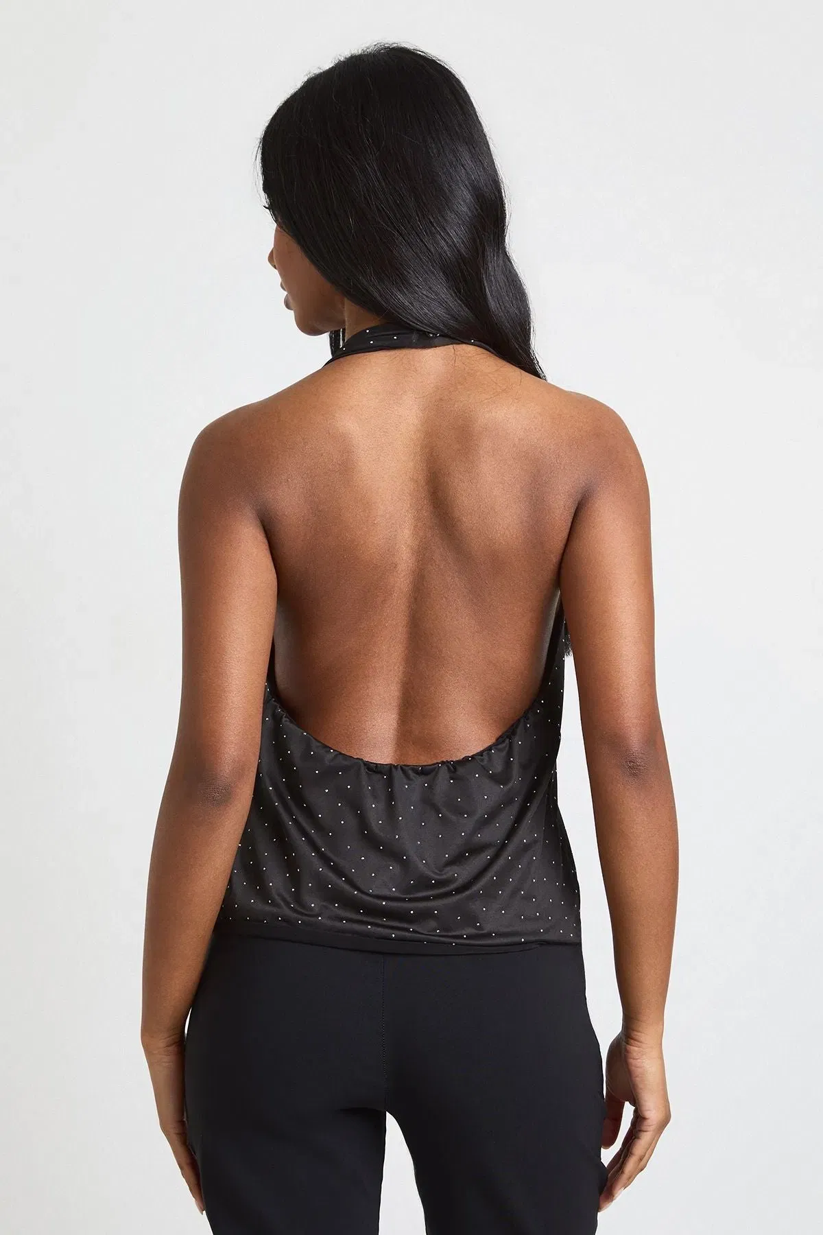 Hotfix Slinky Halterneck Cowl Top