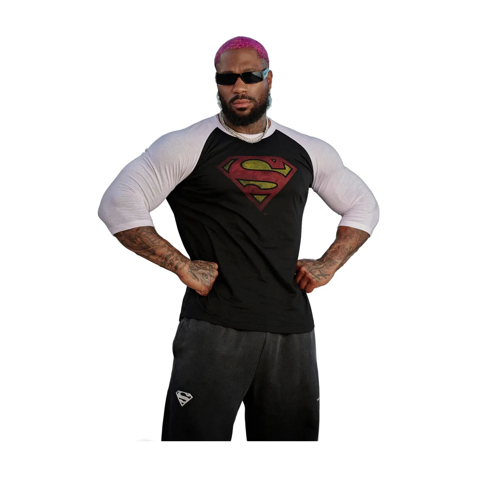 8072 - Superman 3/4 Raglan Shirts