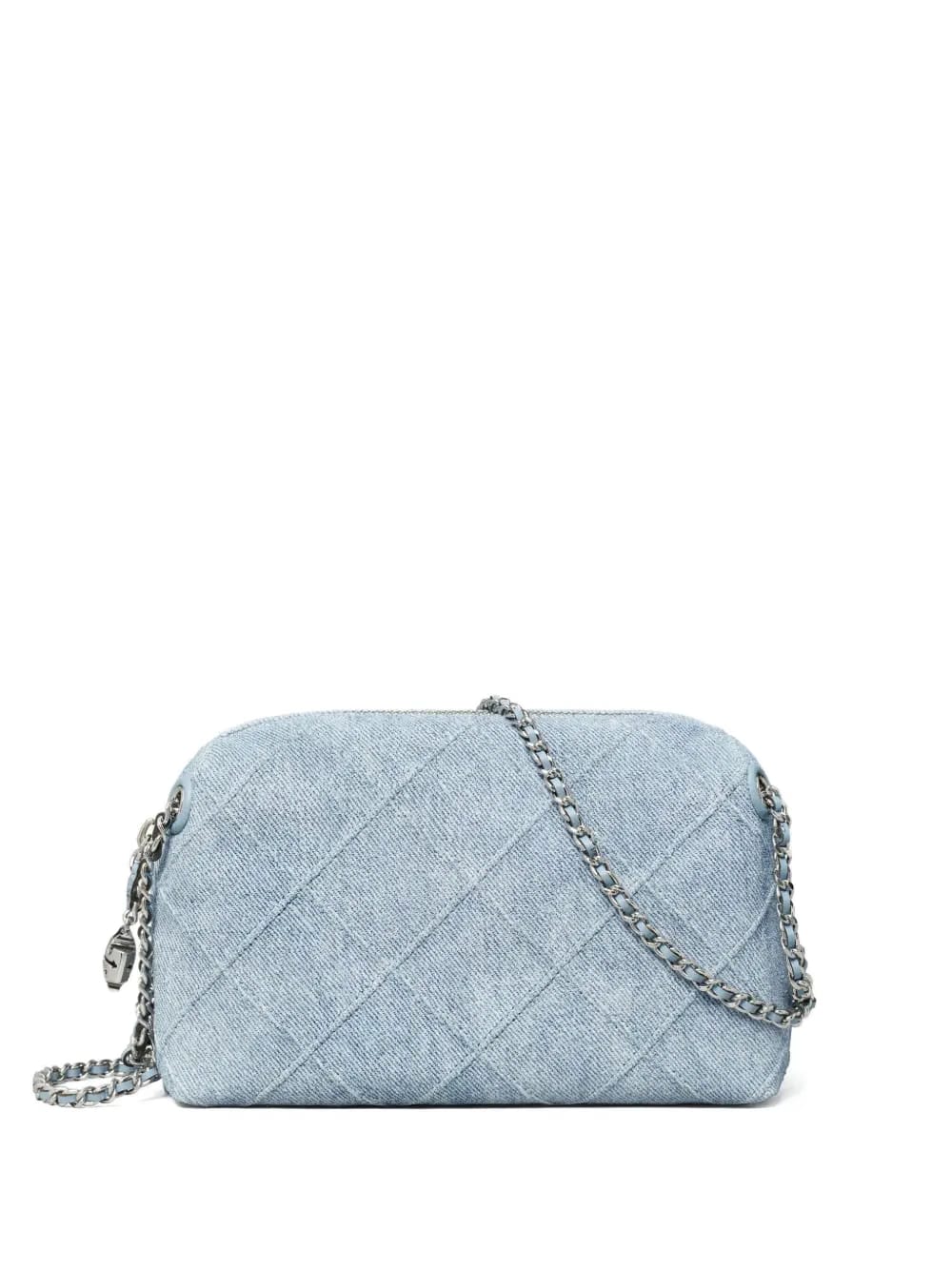 Fleming quilted denim crossbody bag