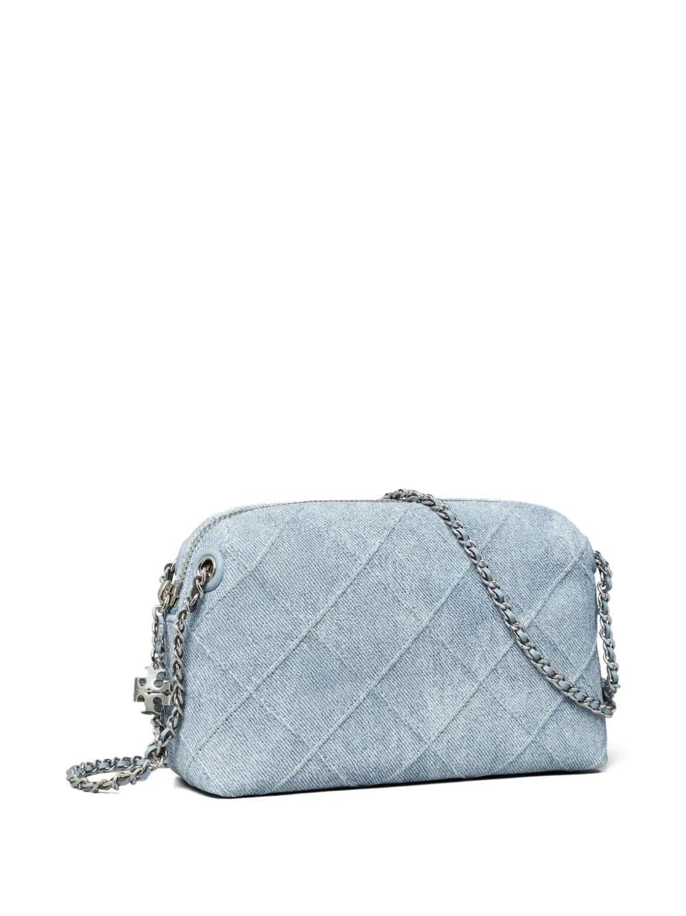 Fleming quilted denim crossbody bag