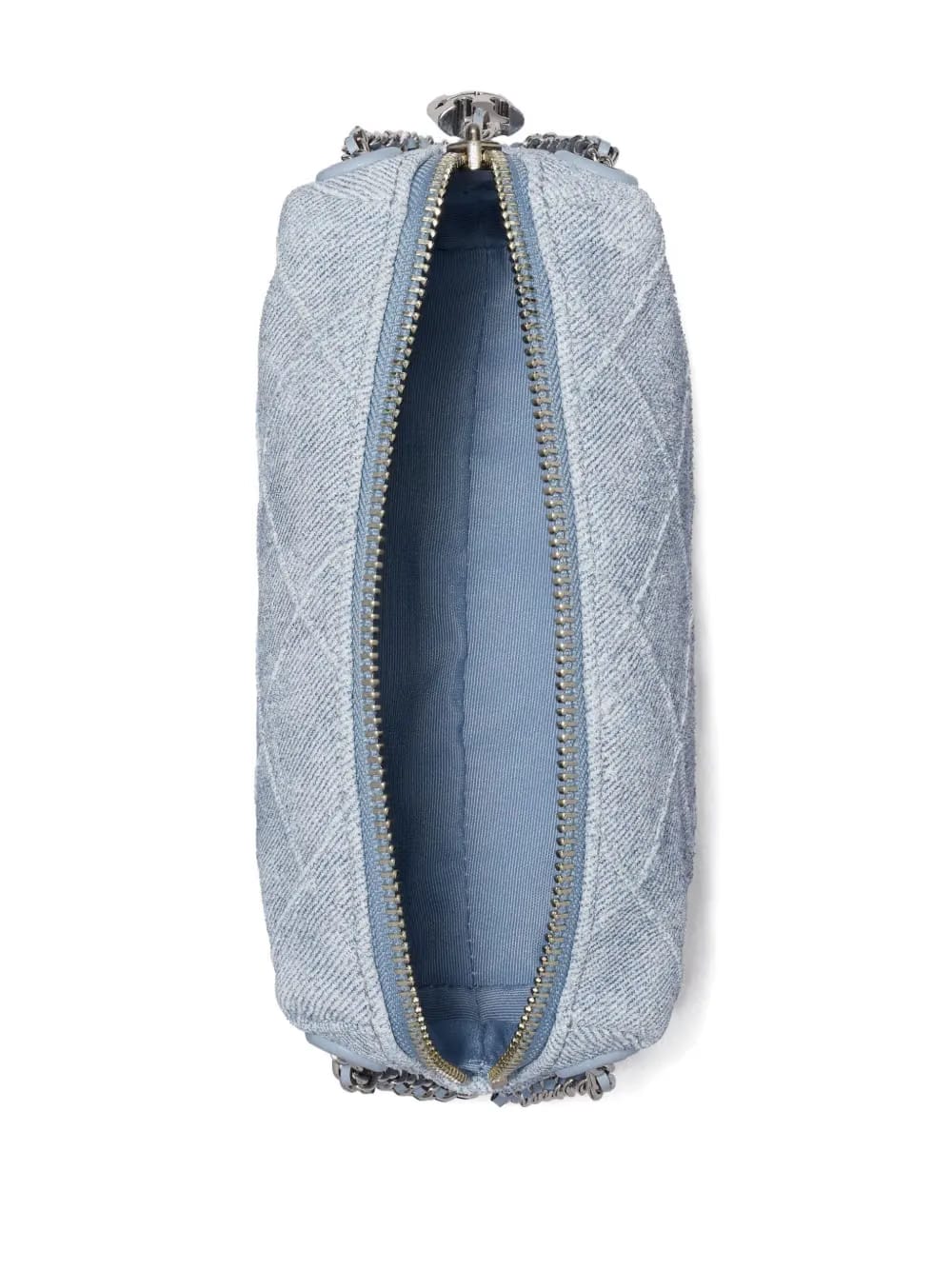 Fleming quilted denim crossbody bag