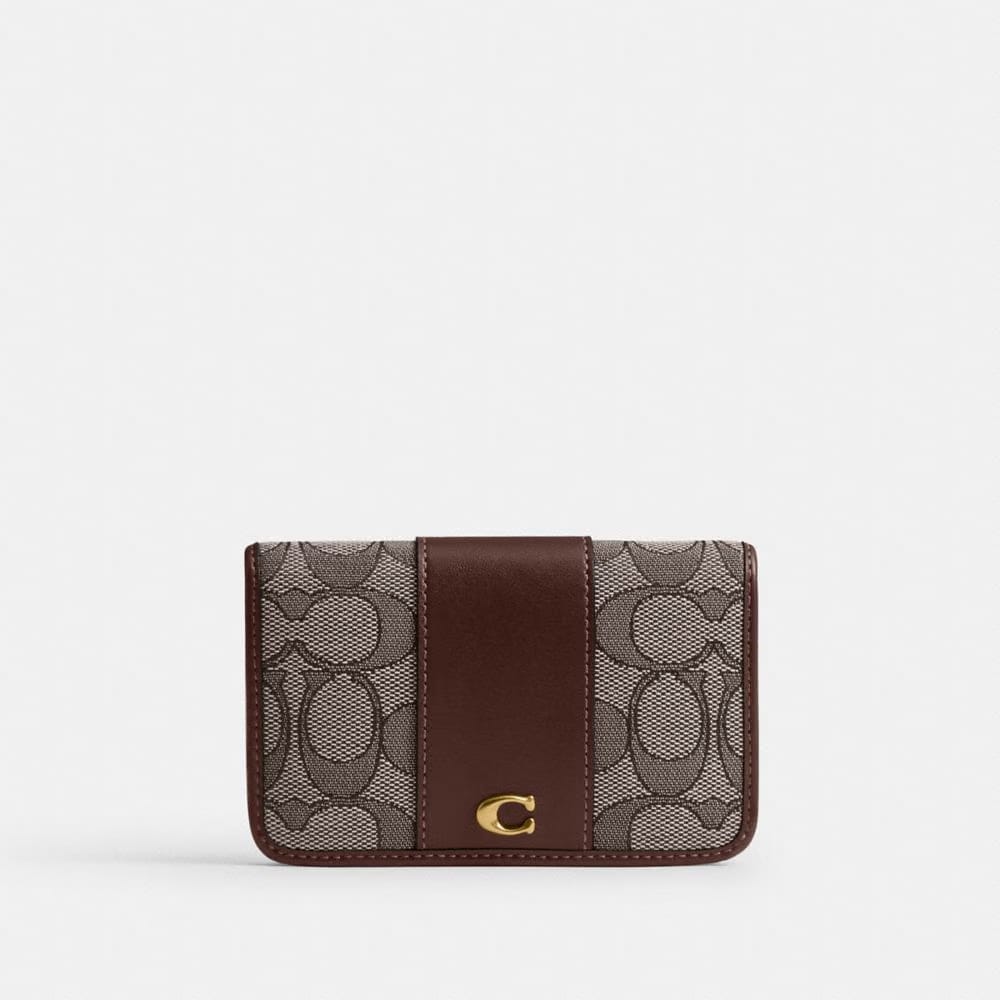 Essential Slim Card Case In Signature Jacquard