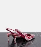 Dolce&Gabbana Printed leather slingback pumps