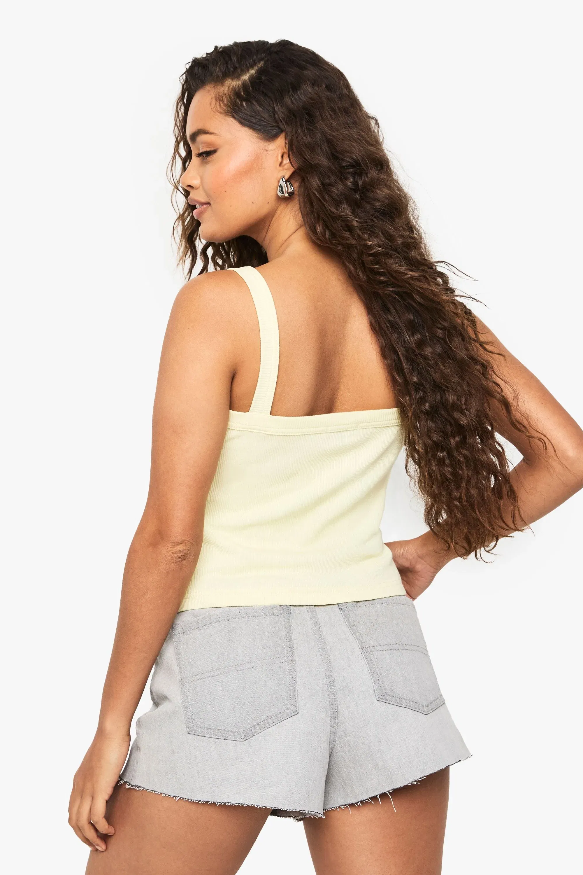 Basic Thick Binding Rib Vest Top