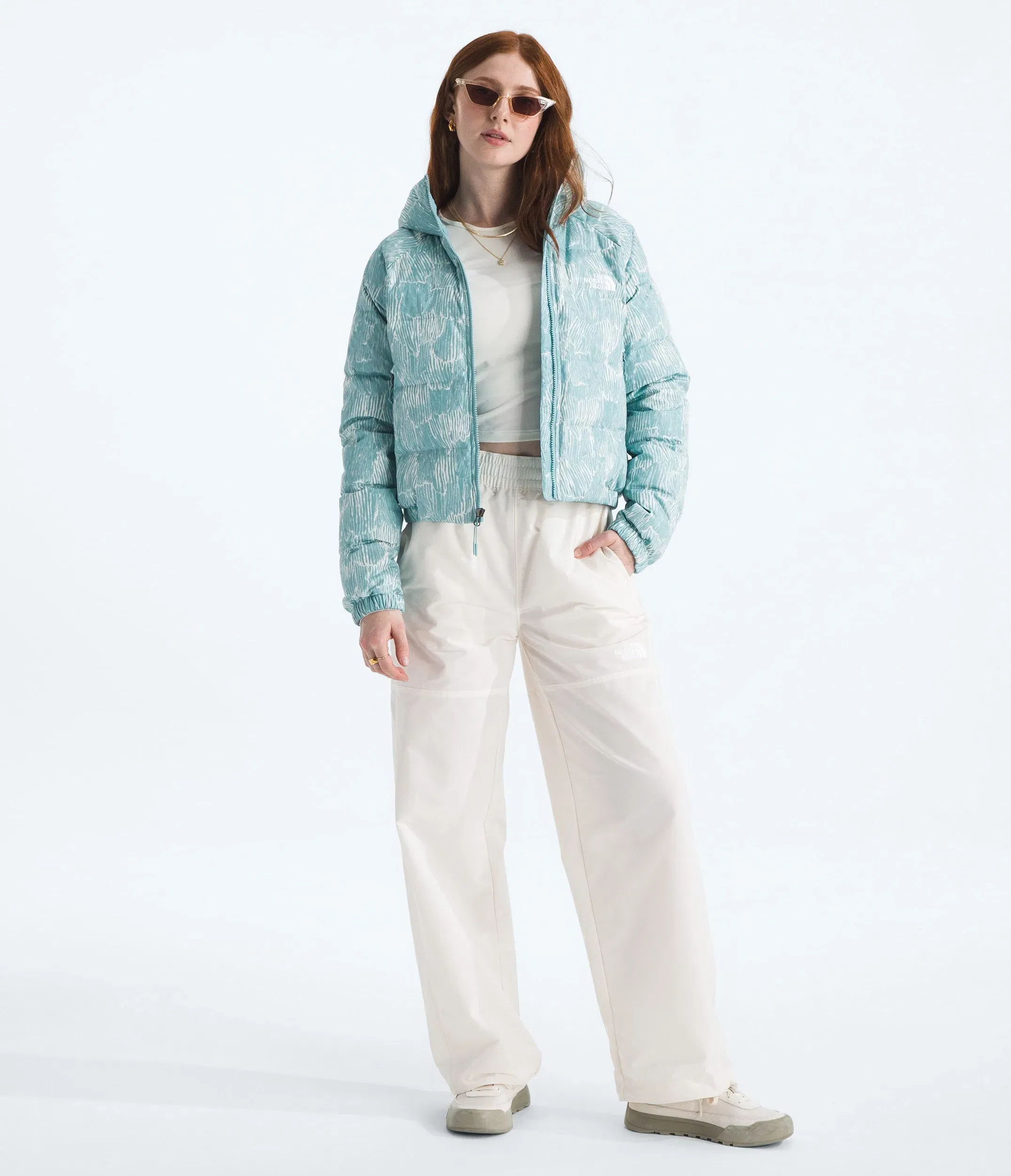 The North Face Women’s Hydrenalite™ Down Hoodie—Print Blue Eclipse Regenerative Ink Print