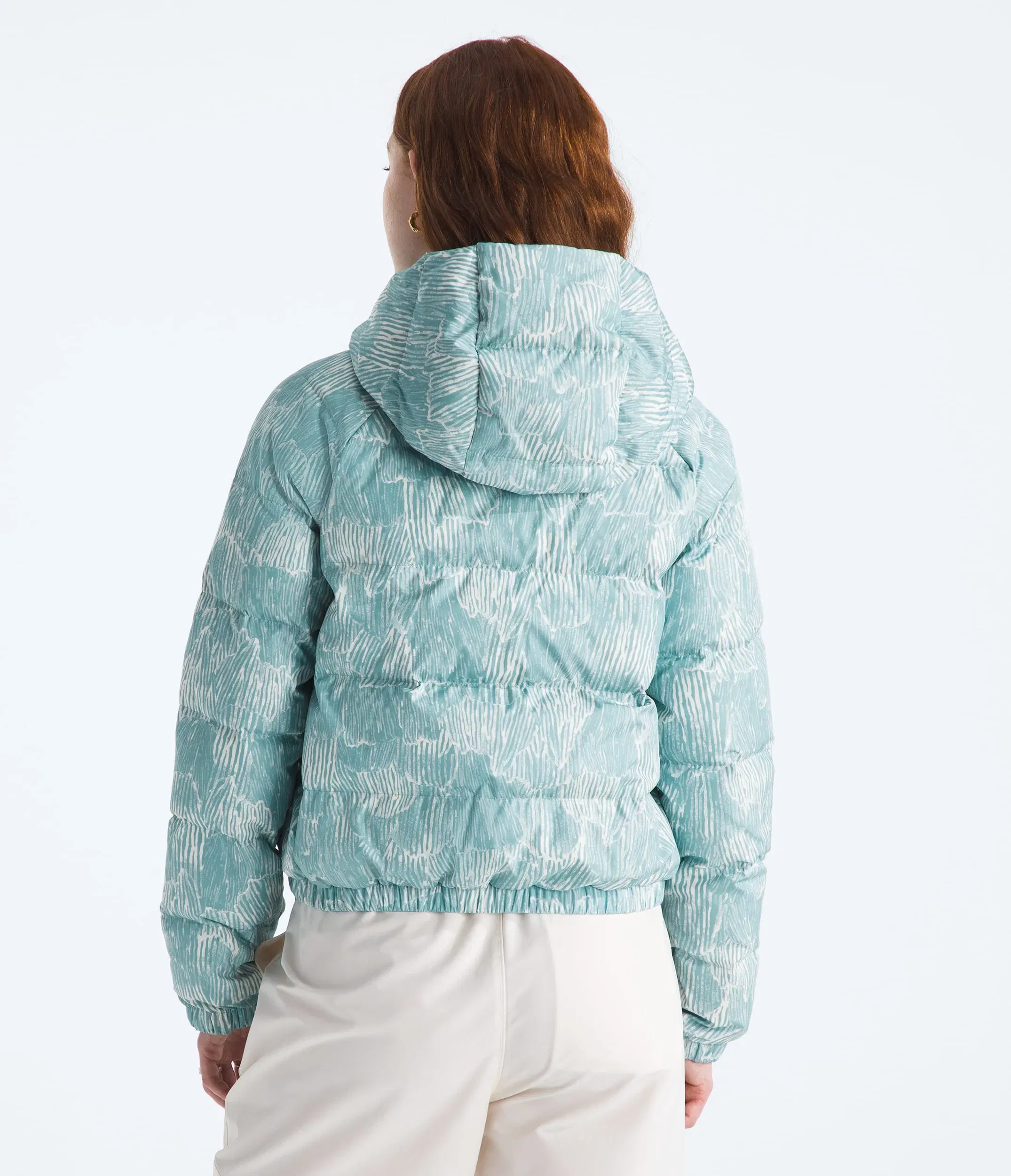 The North Face Women’s Hydrenalite™ Down Hoodie—Print Blue Eclipse Regenerative Ink Print