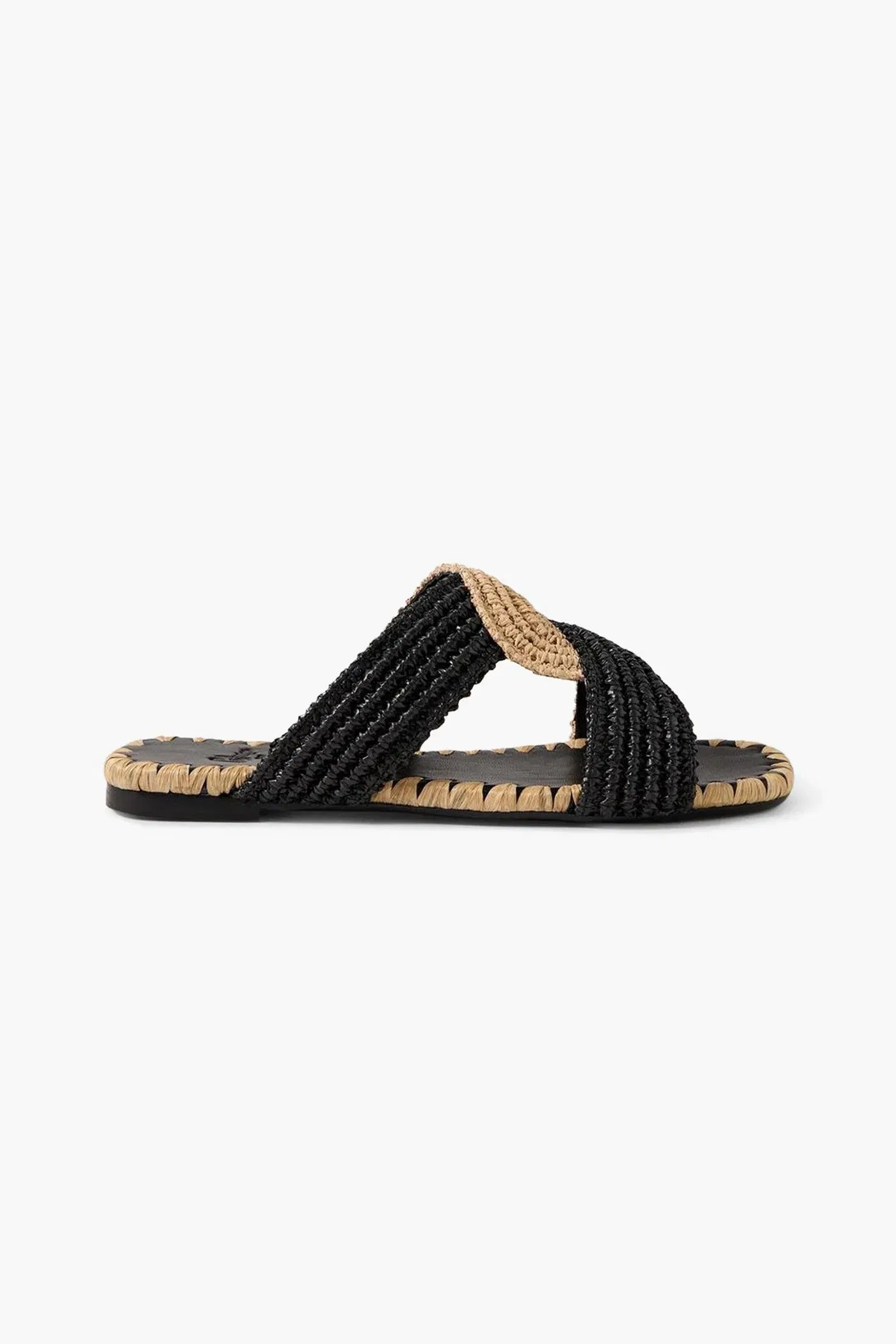 Castaer Prado Raffia Slides Sand Women's