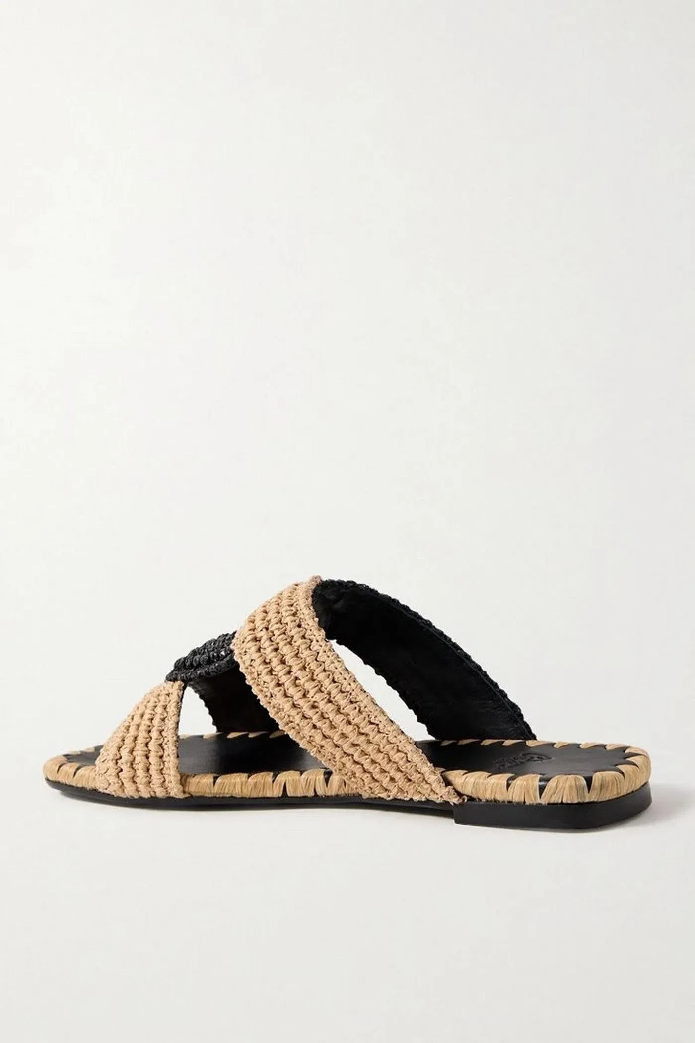 Castaer Prado Raffia Slides Sand Women's