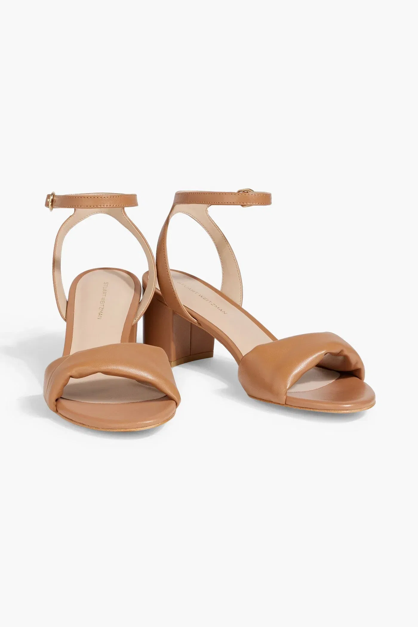 Stuart Weitzman Everly 50 Leather Sandals Tan Women's