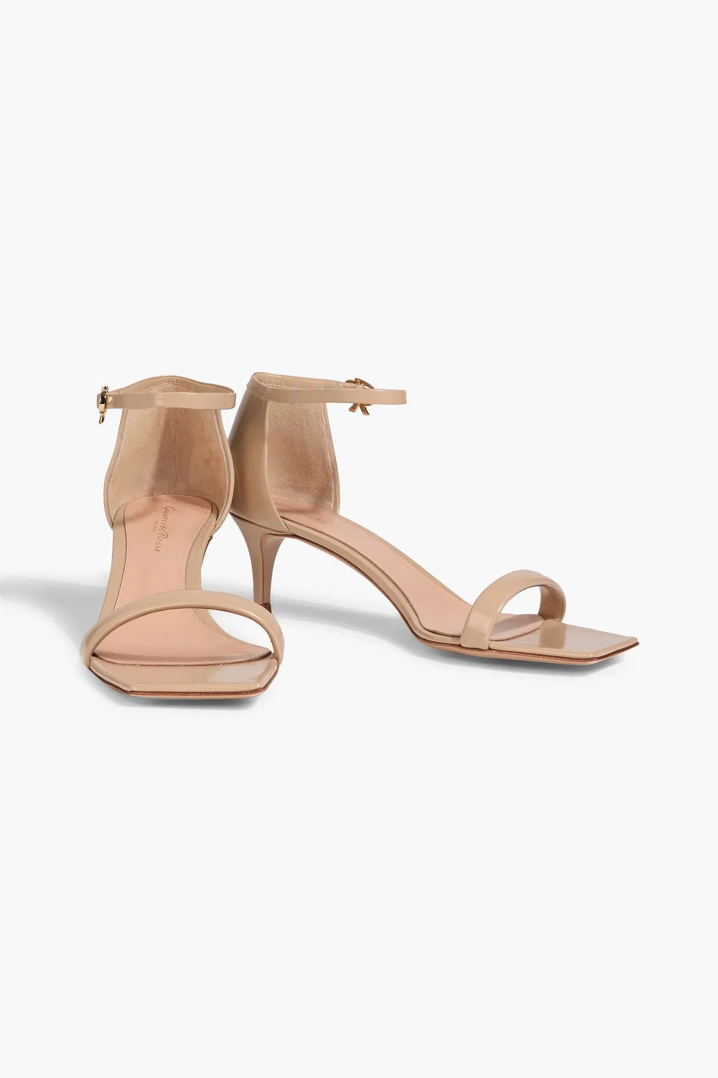 Gianvito Rossi Pat 55 Leather Sandals Sand Women's