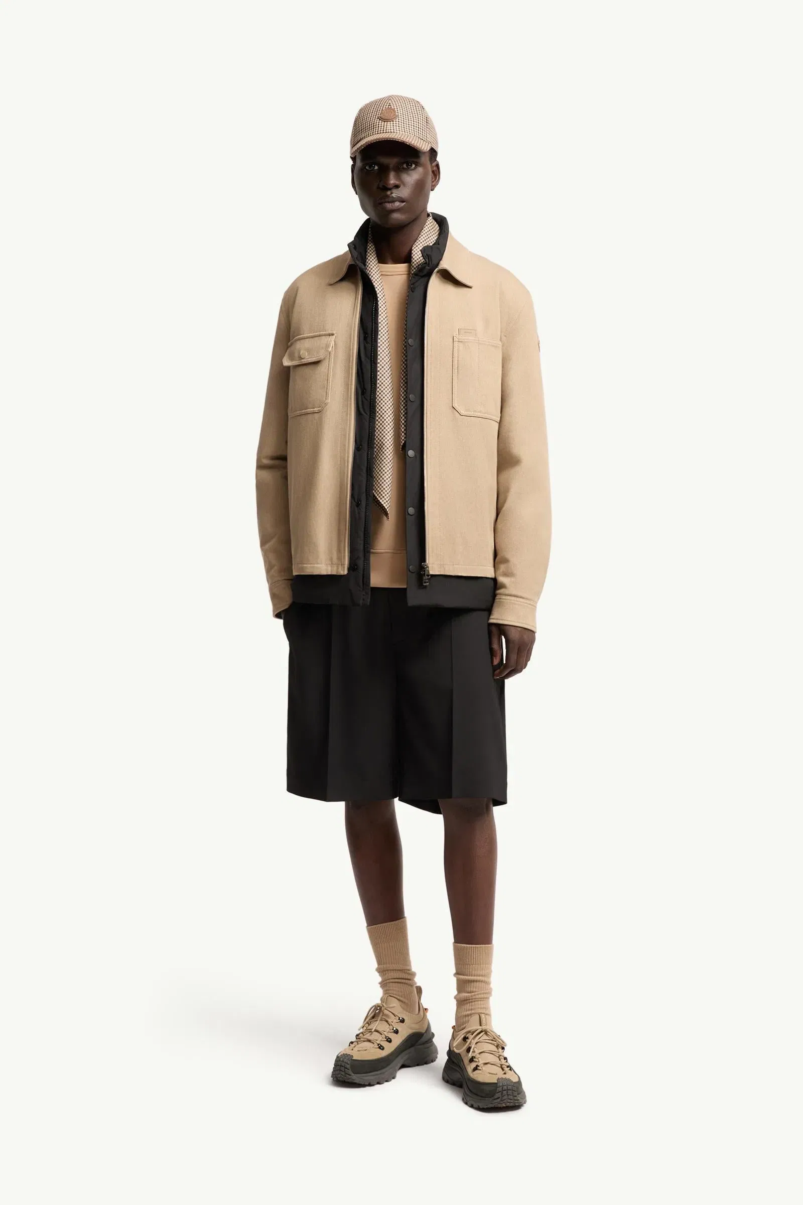 Moncler Wool Blend Gabardine Bermuda Shorts Black Black