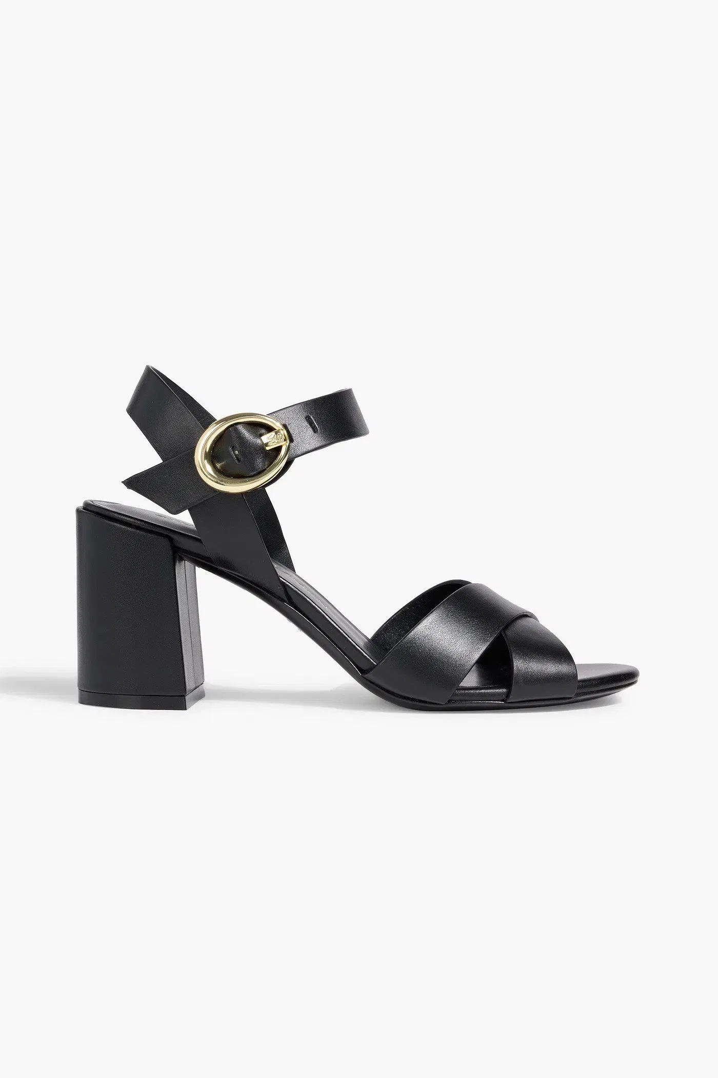 Stuart Weitzman Benni 75 Leather Sandals Black Women's