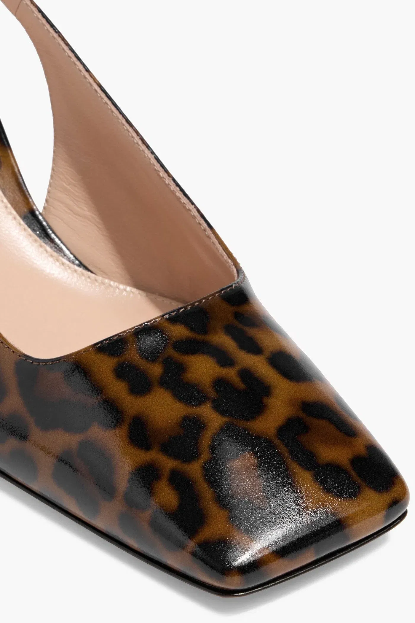 Gianvito Rossi Freeda 55 Leopard-Print Glossed-Leather Slingback Pumps Animal Print Women's