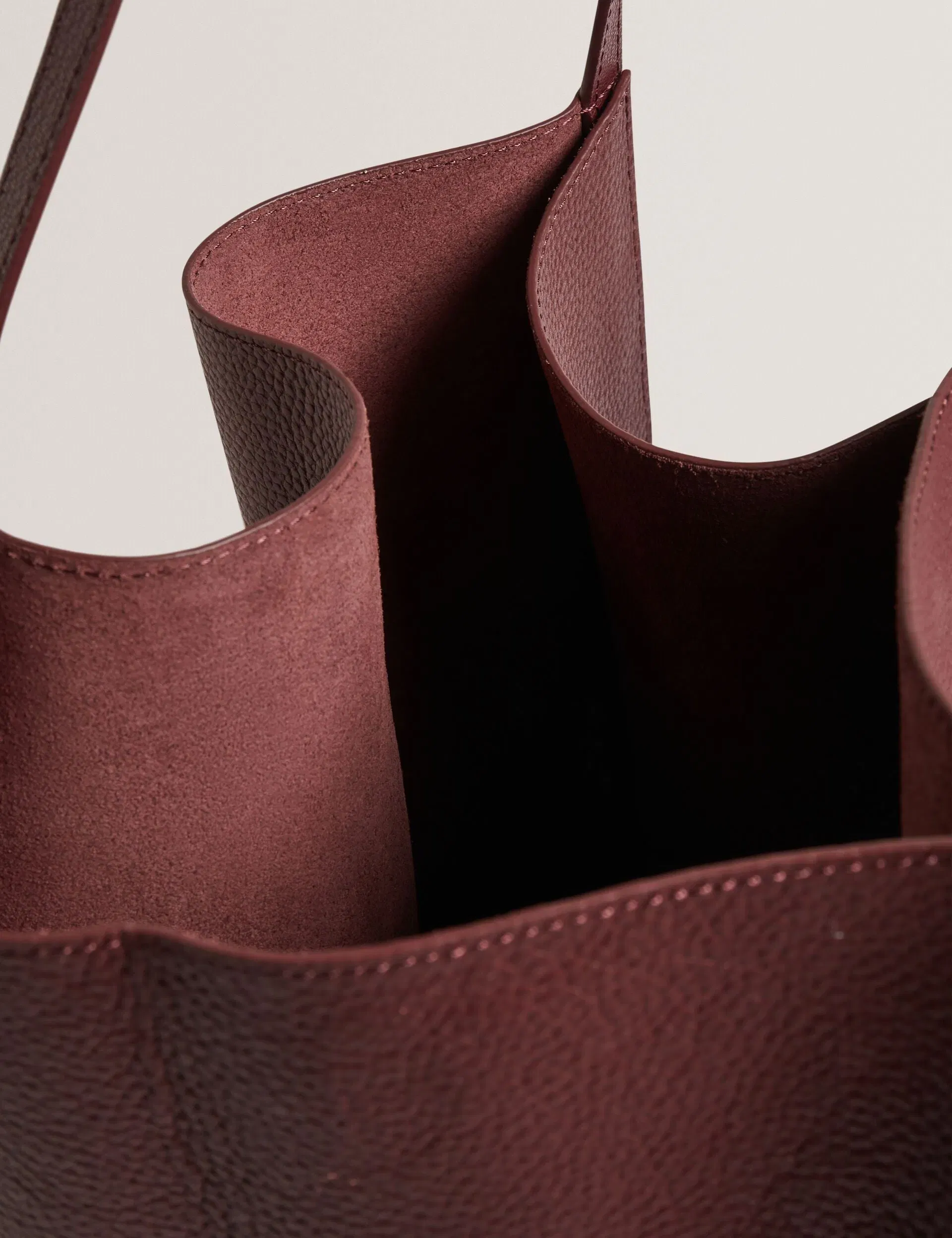 Ted Baker Tammila Tall Soft Leather Structured Tote Bag In Oxblood Women's