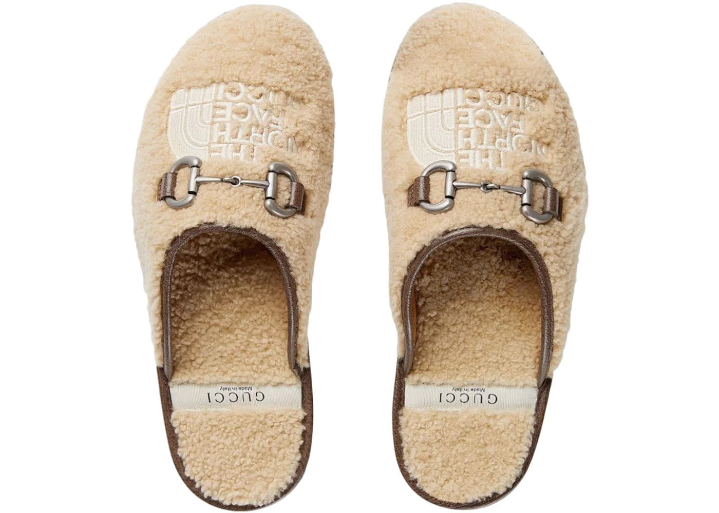 Gucci X The North Face Slippers Beige Wool